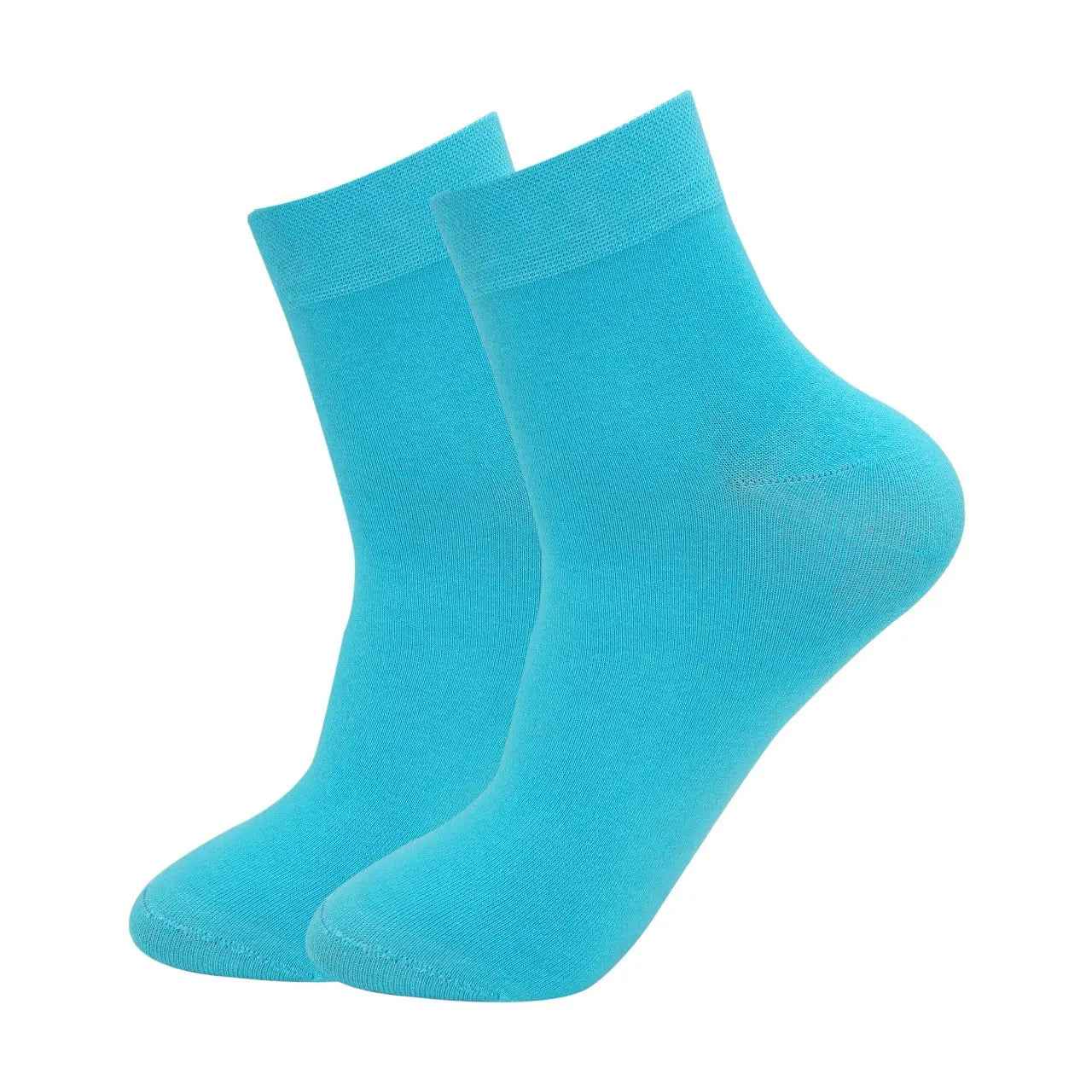 Plain Cotton Ankle Socks (Yellow , Blue , Pink) Pack of 3 - Town Business