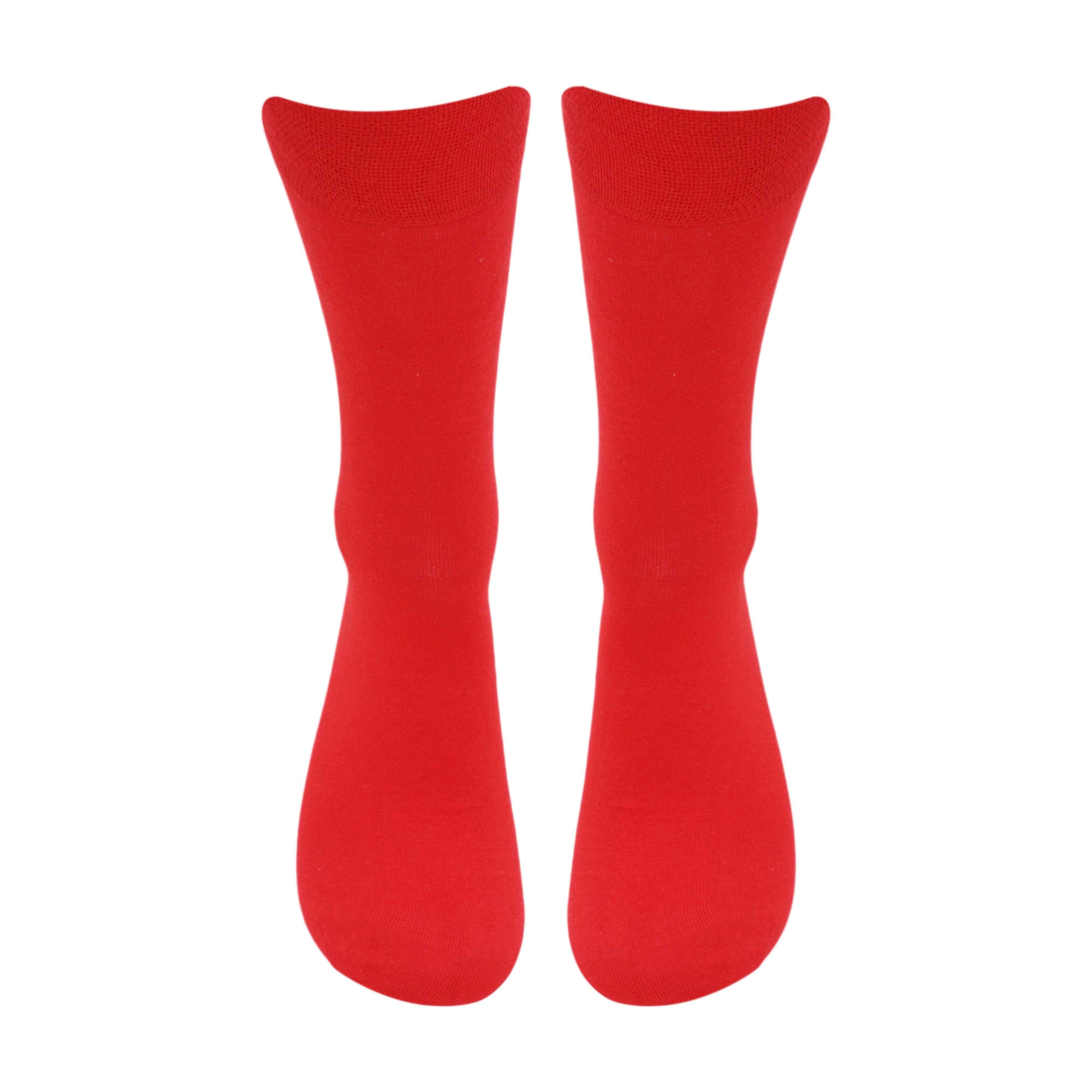 Full Crew Red Luxury Socks (Pack of 1) 2N - Town Business