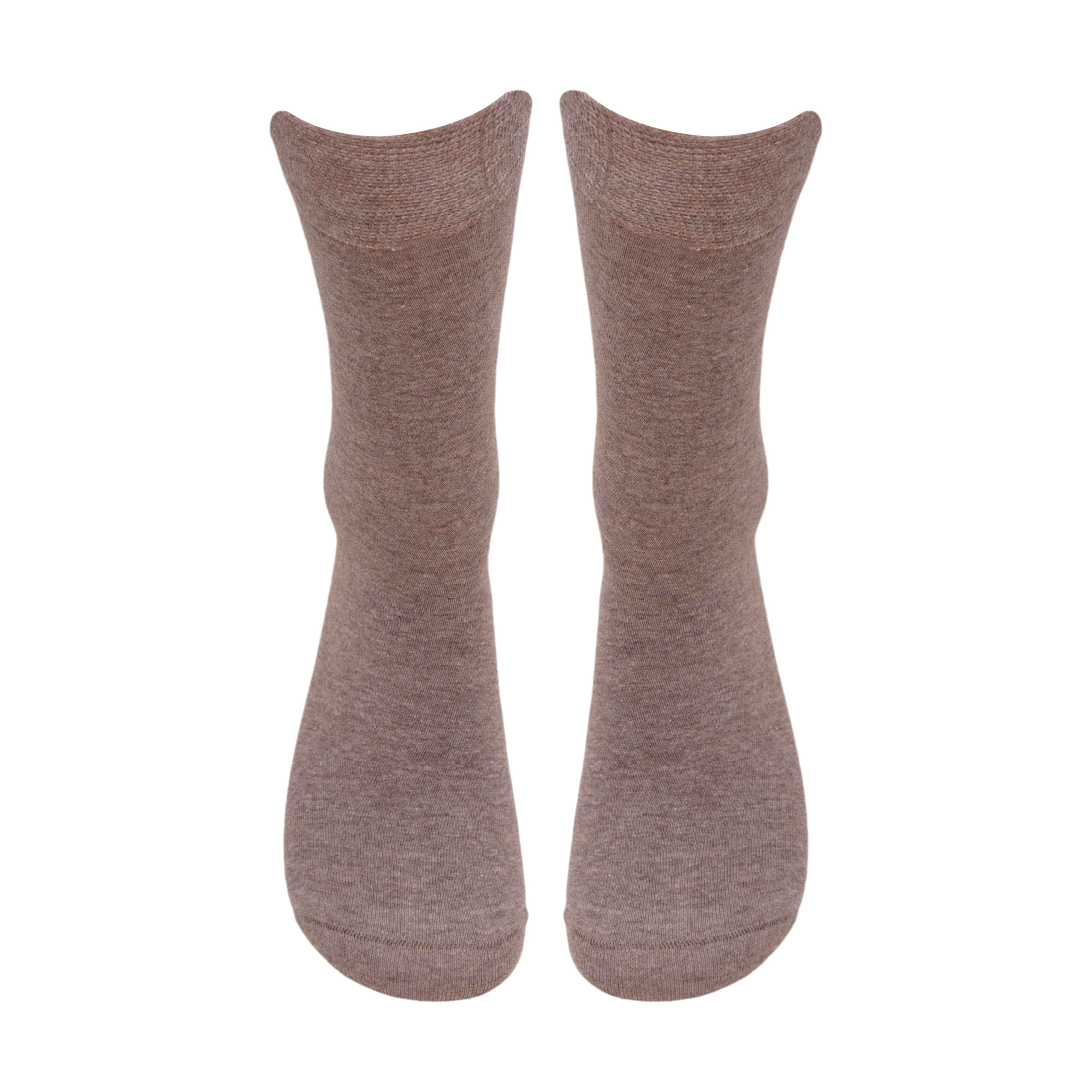 Premium Plain Cream Cotton Socks (Pack of 1) 2N