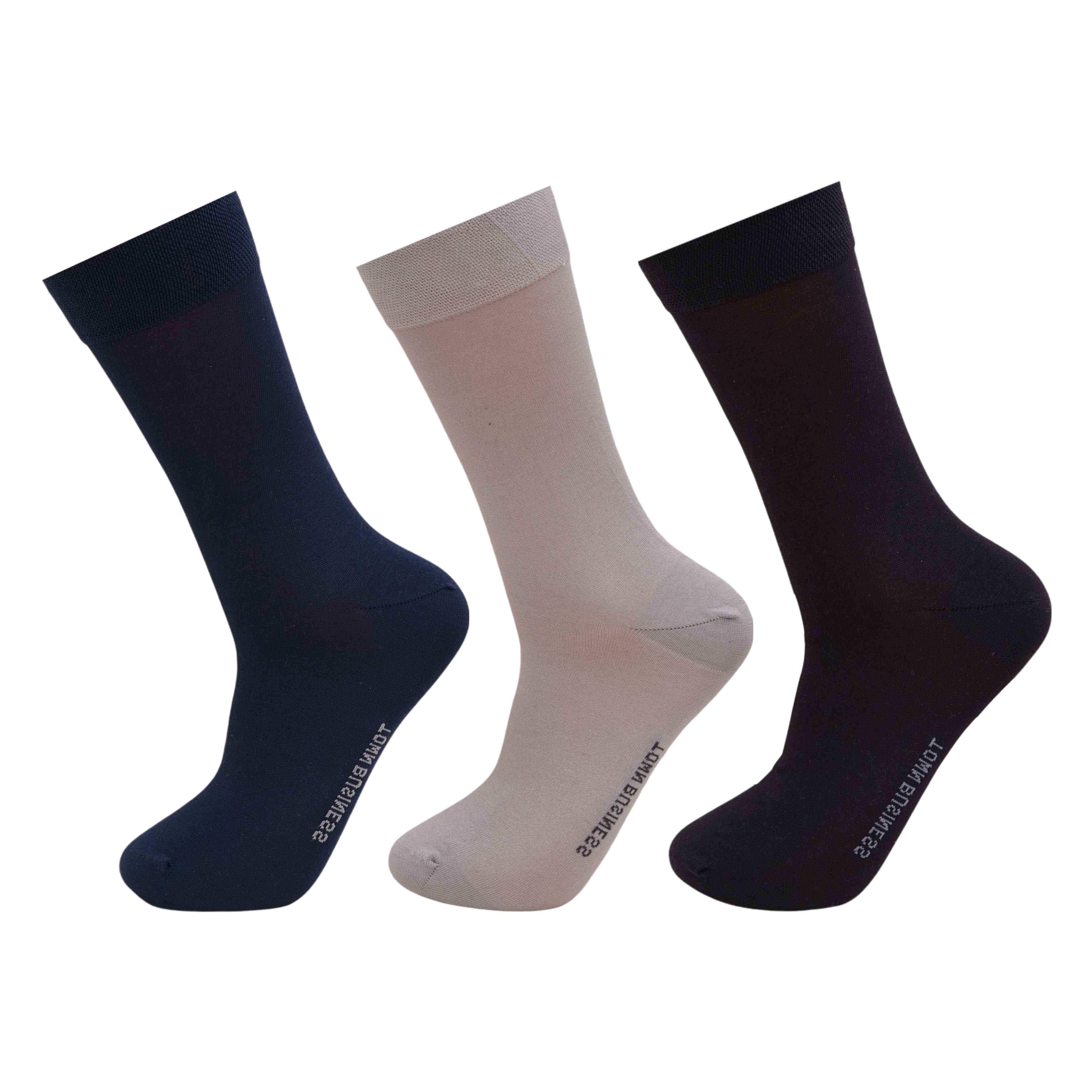 Premium Collection luxury Mercerised Cotton Socks (Pack Of 3)6N - Town Business