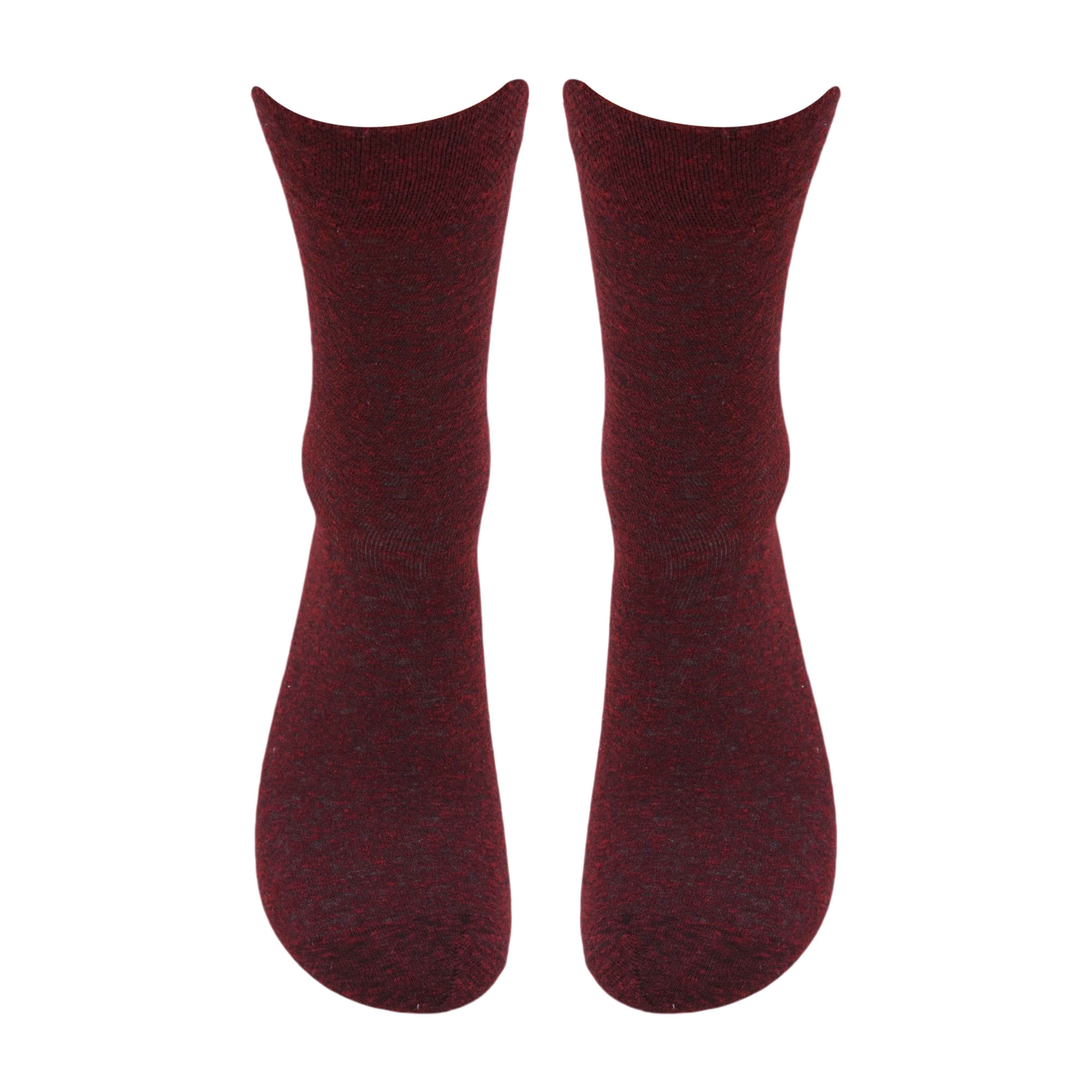 Premium Plain Wine Cotton Socks (Pack of 1) 2N - Town Business