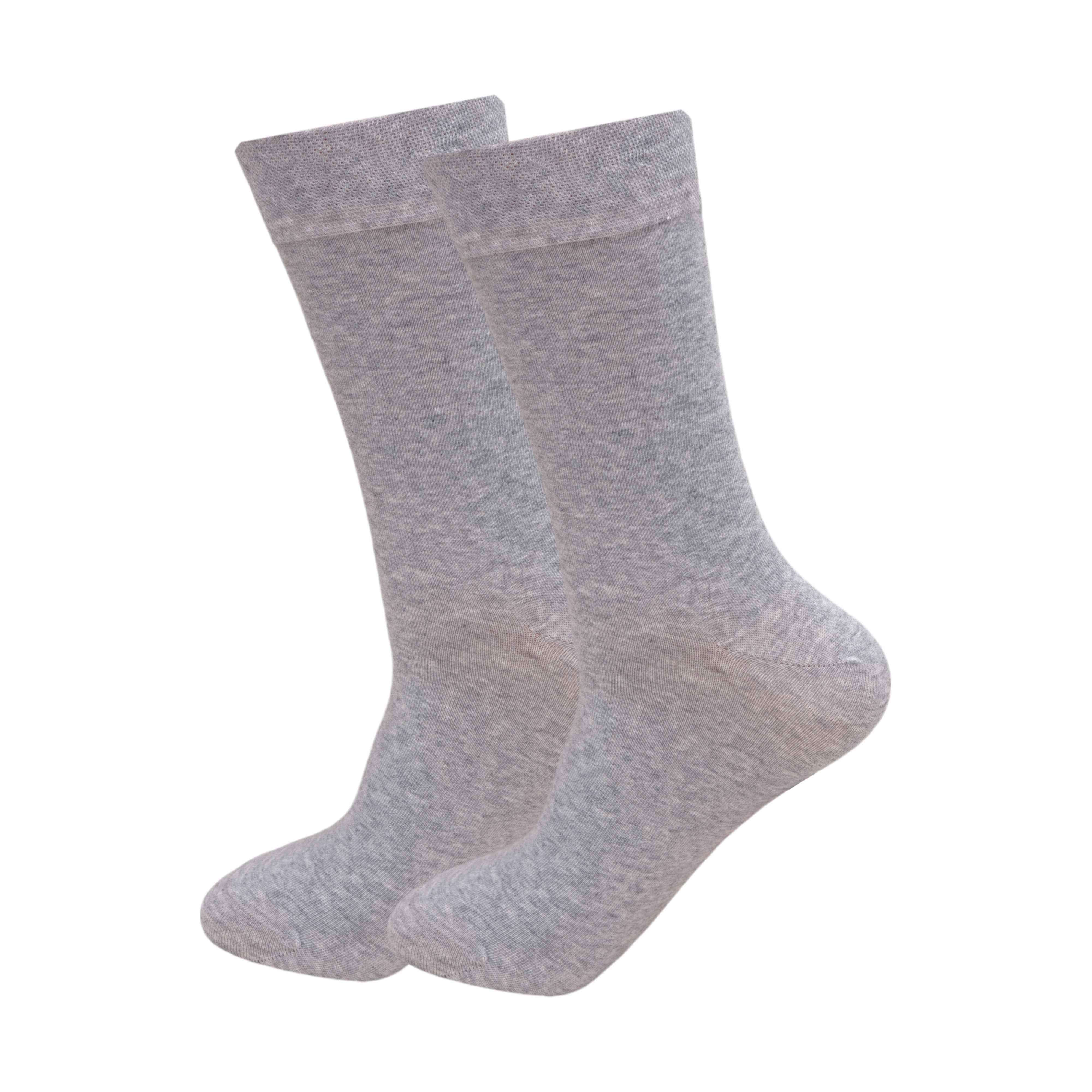Men,s Full Crew Grey Luxury Socks (Pack of 1) 2N - Town Business