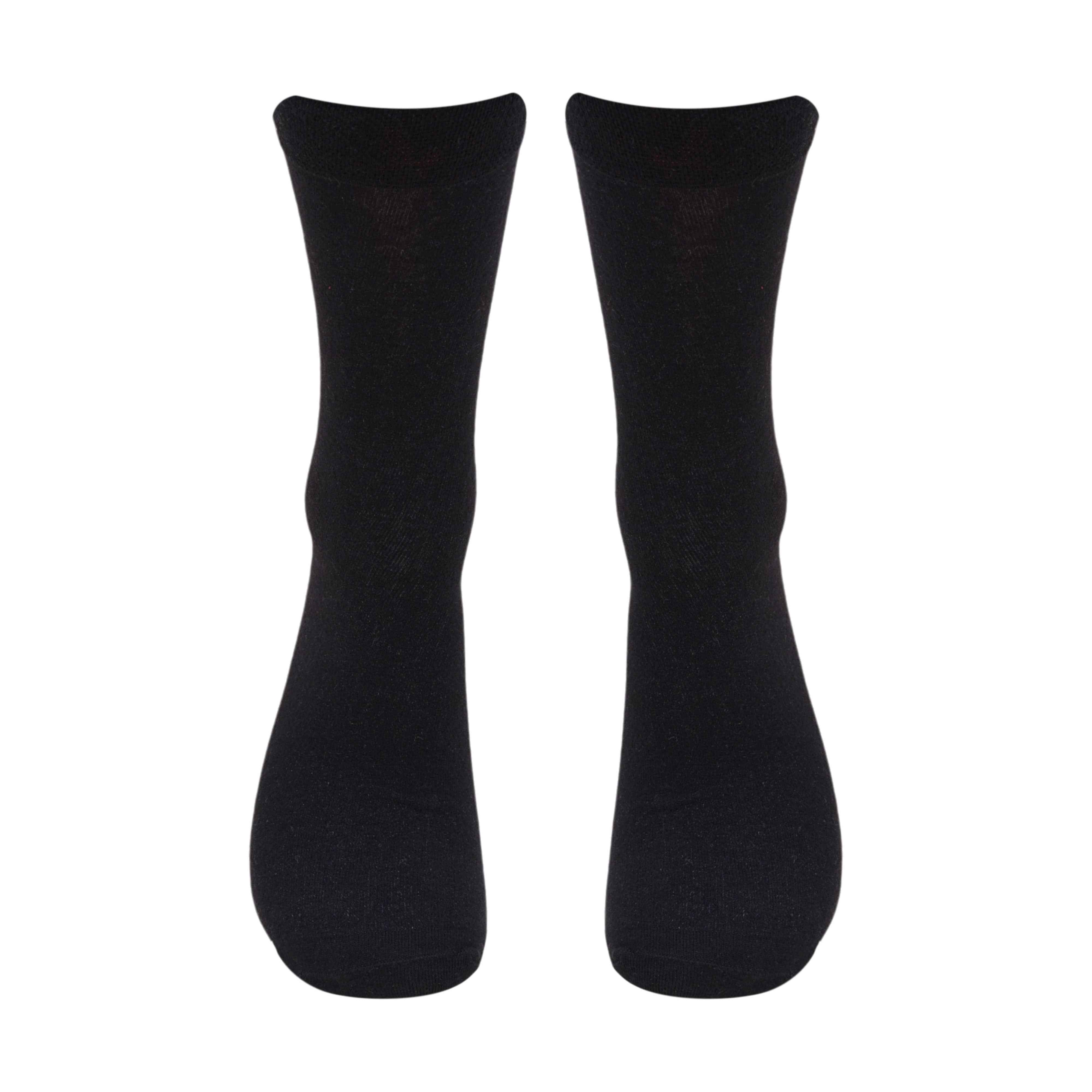 Men,s Full Crew Black Luxury Socks (Pack of 1) 2N - Town Business