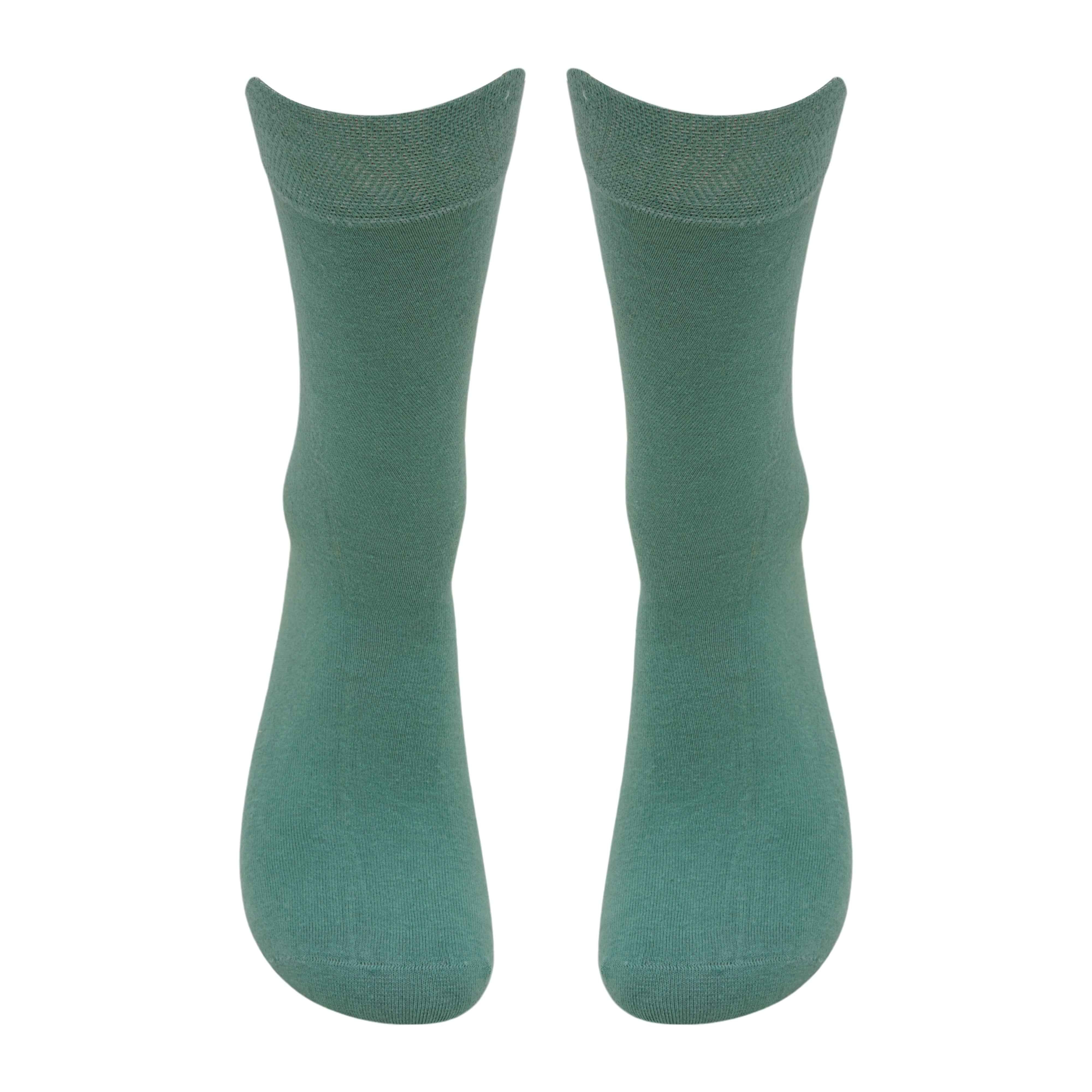 Men,s Full Crew Green Luxury Socks (Pack of 1) 2N - Town Business