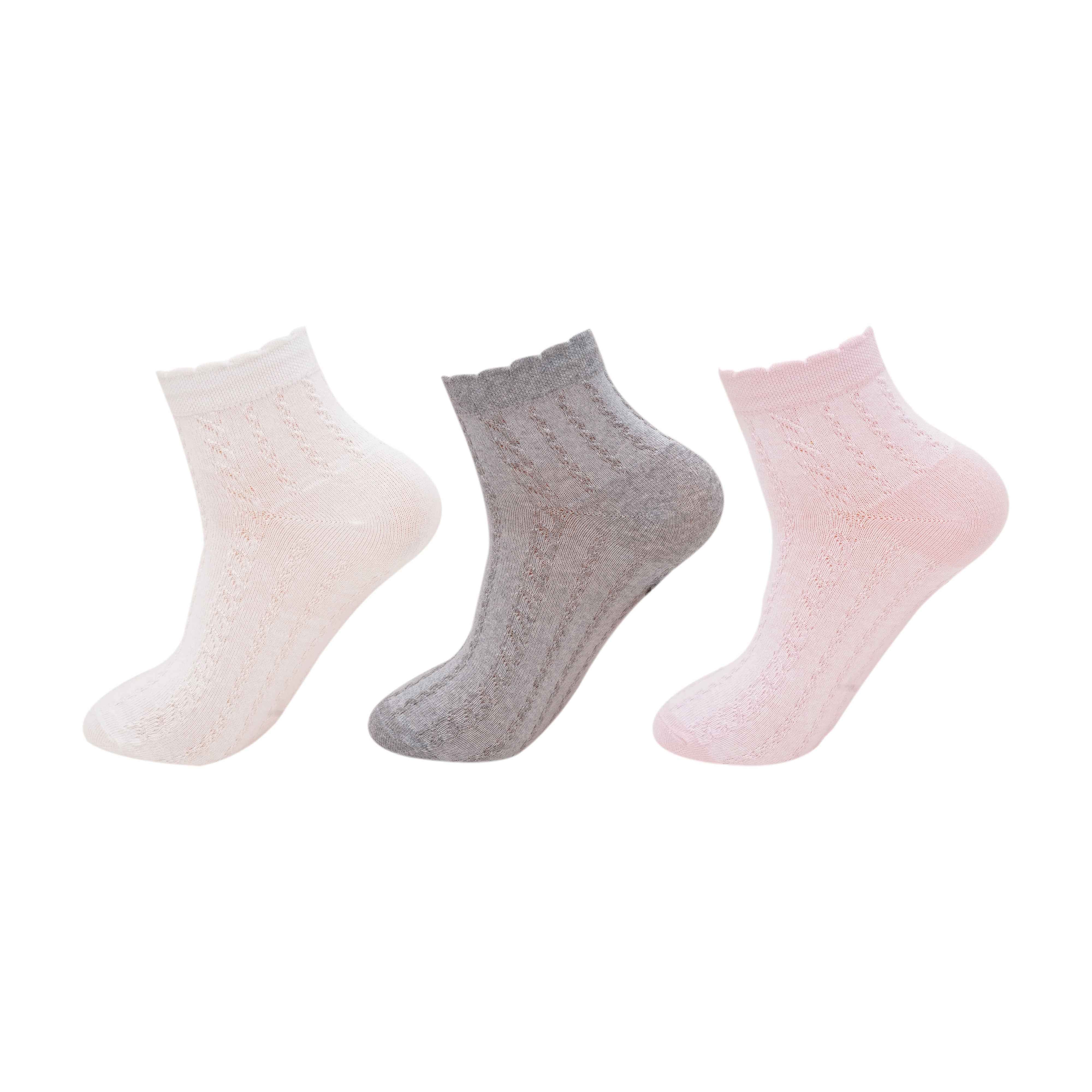 Self Design Socks For Women (Pack Of 3)6N - Town Business