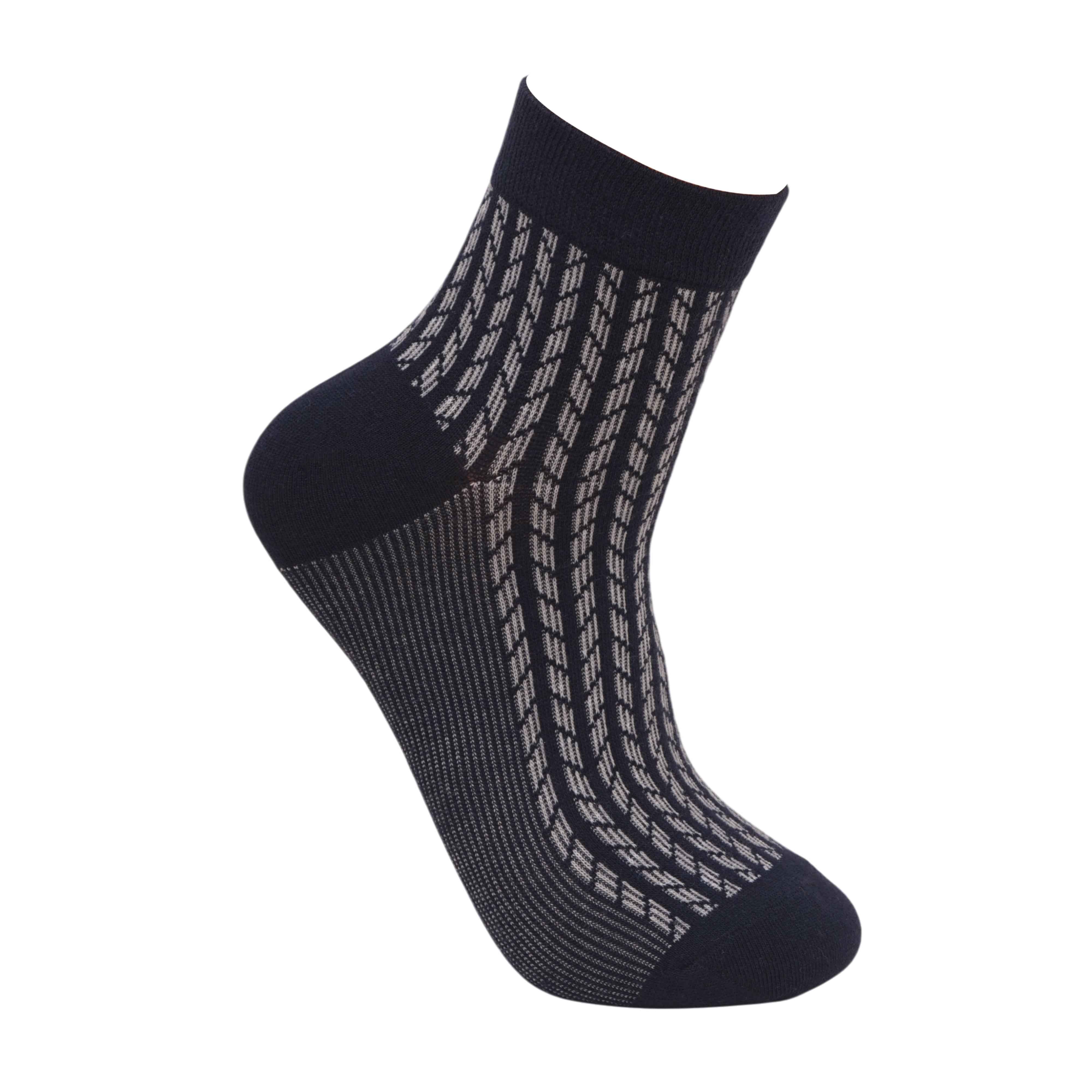 Platinum Ankle Plating Design formal wear socks pack of 3