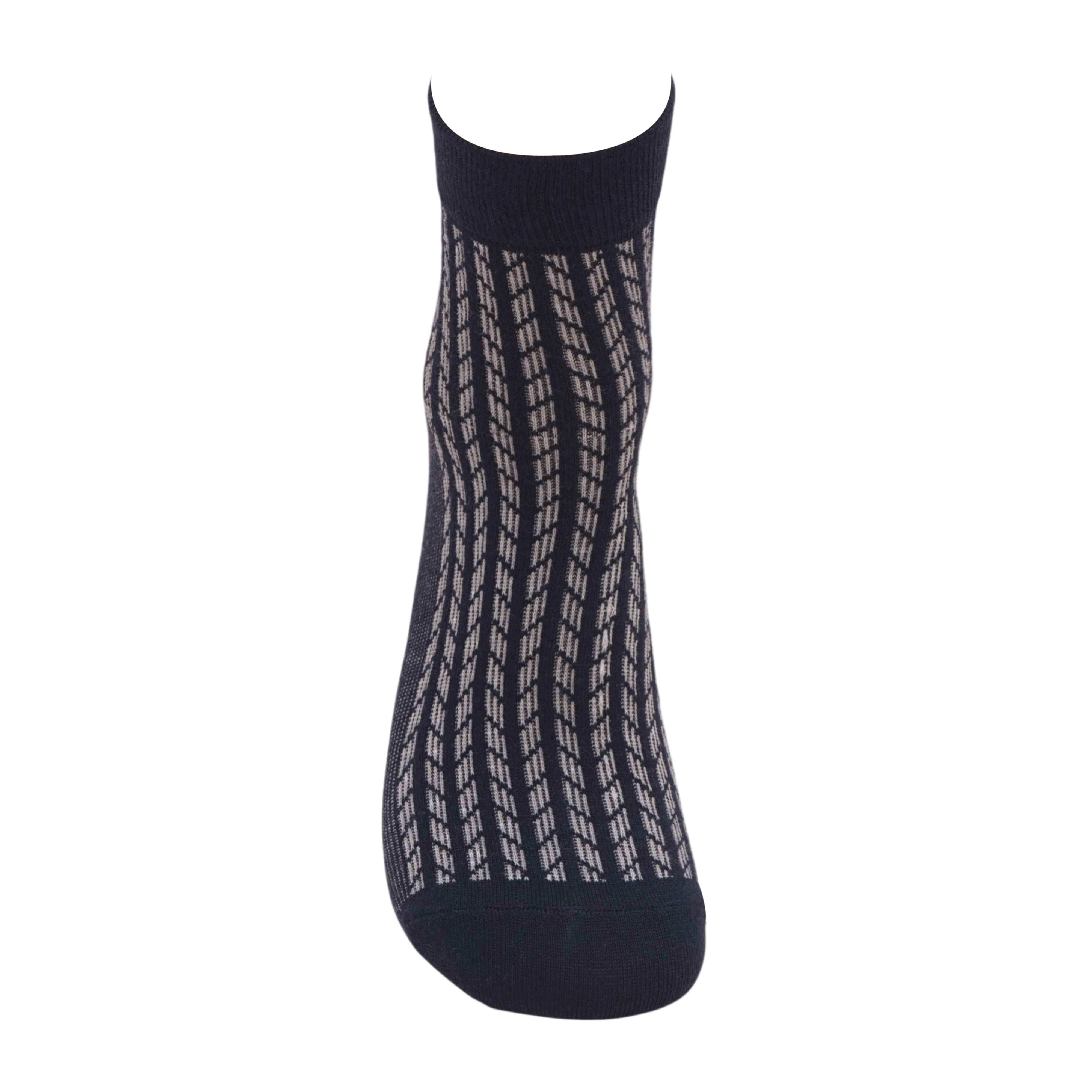 Platinum Ankle Plating Design formal wear socks pack of 3