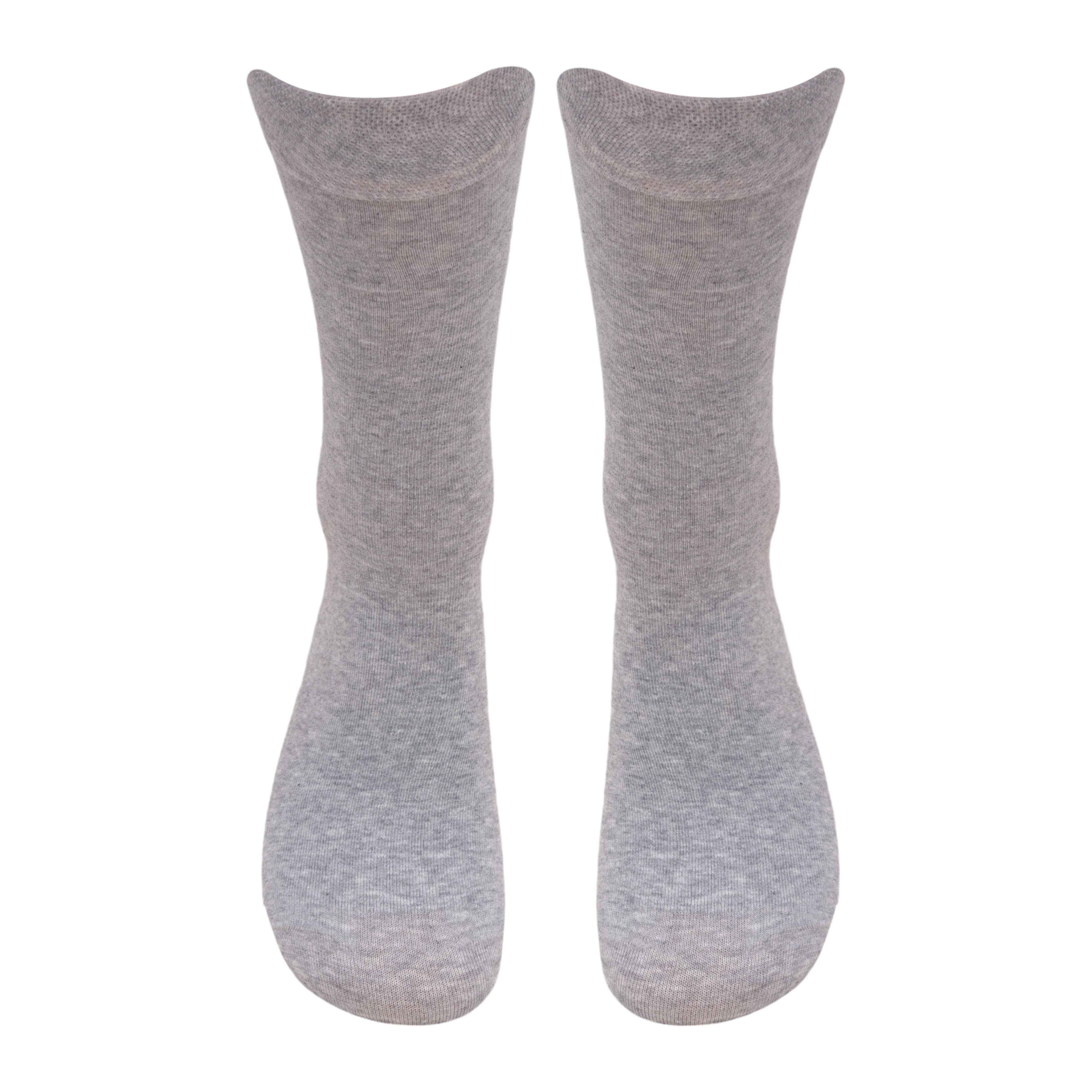 Men,s Full Crew Grey Luxury Socks (Pack of 1) 2N - Town Business