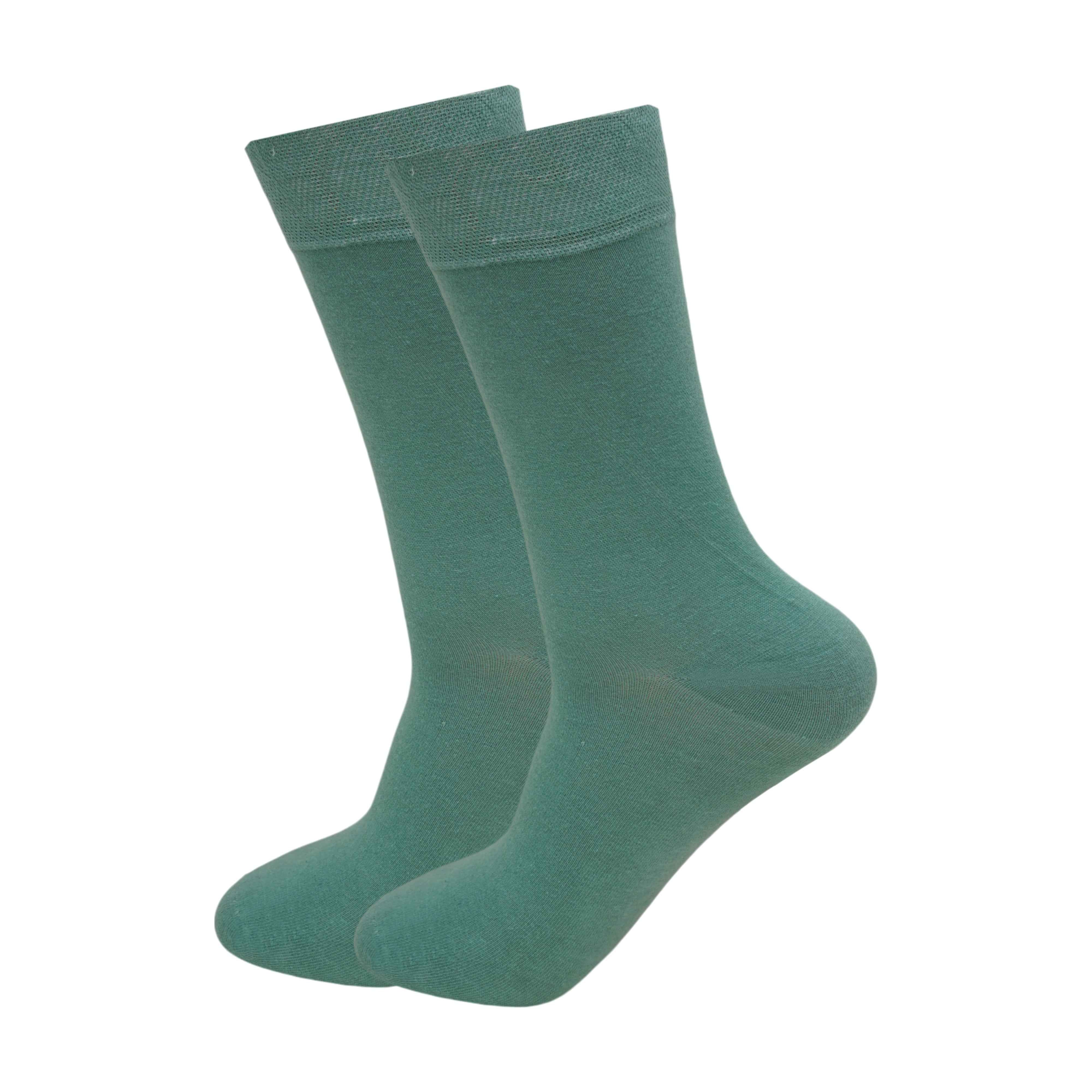 Men,s Full Crew Green Luxury Socks (Pack of 1) 2N - Town Business
