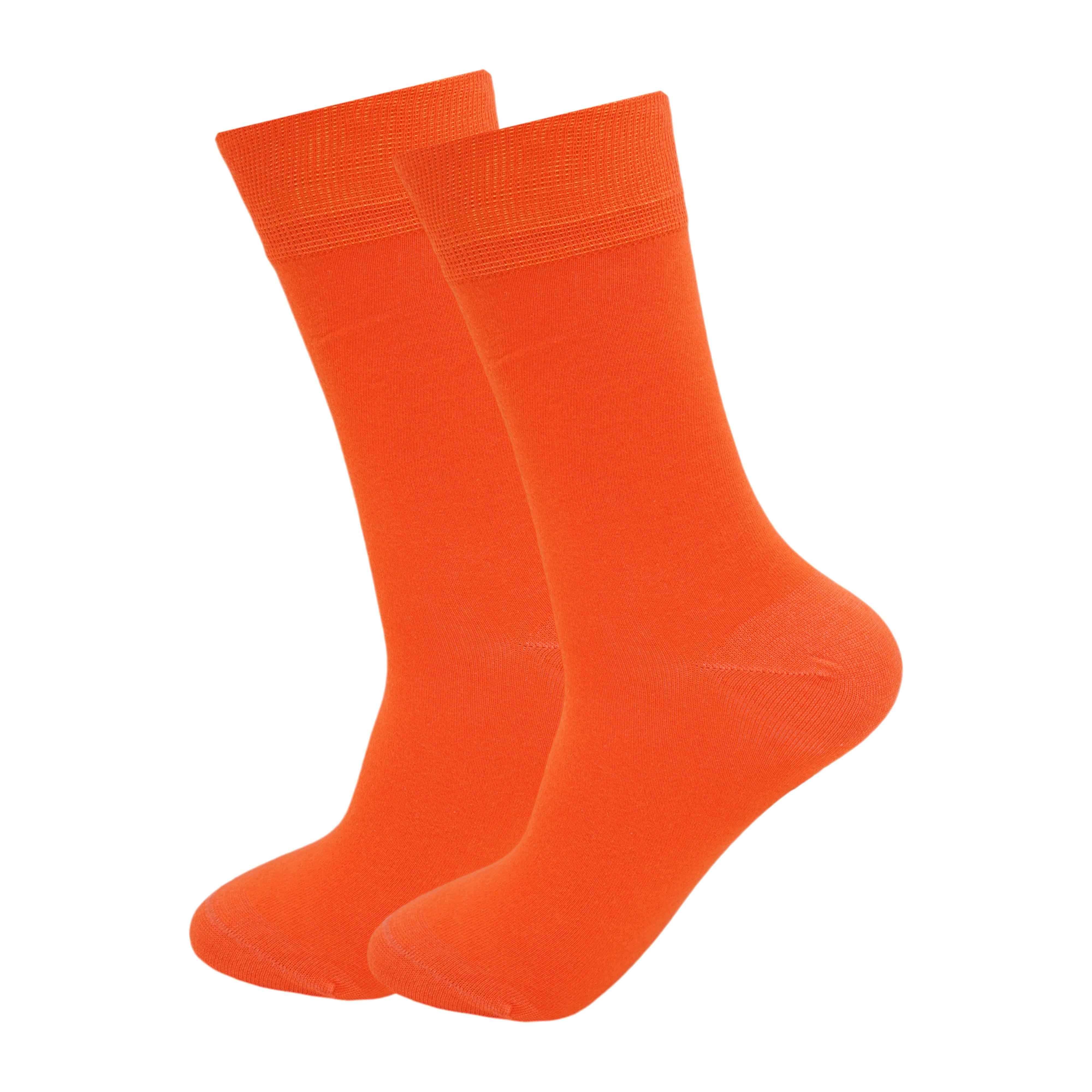Men,s Full Crew Orange luxury socks (Pack of 1) 2N - Town Business