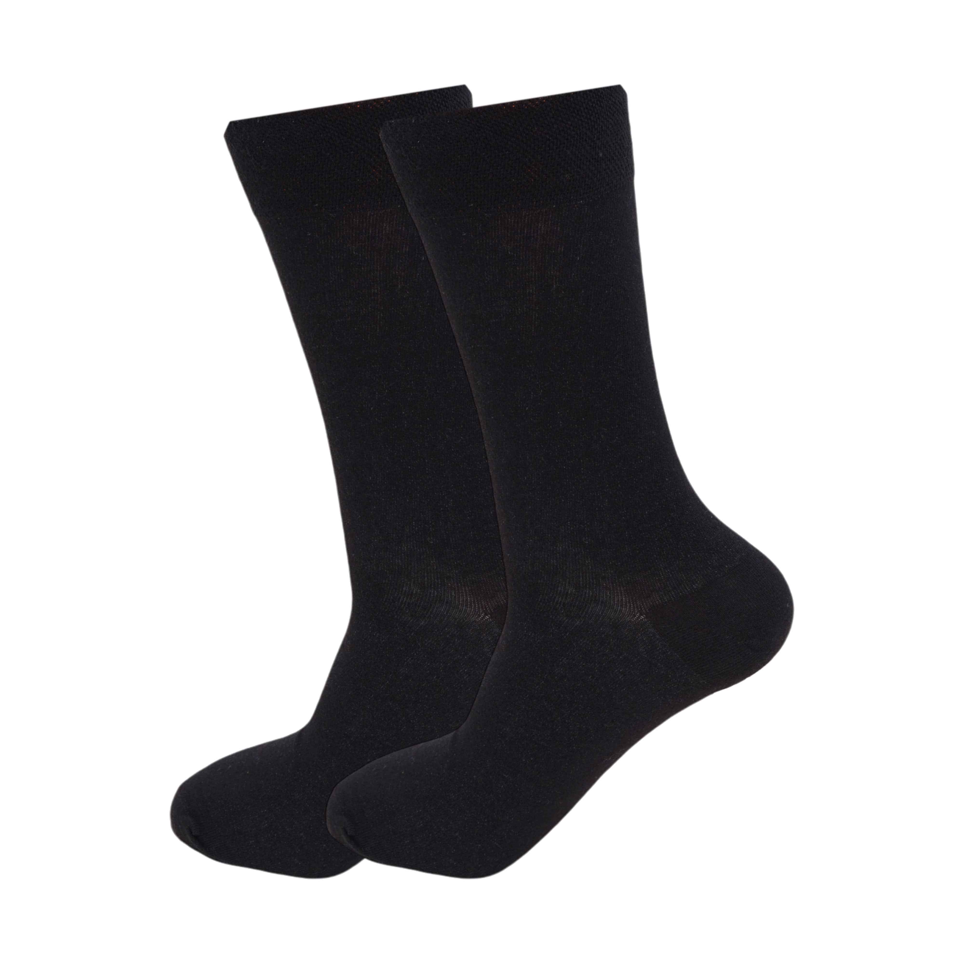 Men,s Full Crew Black Luxury Socks (Pack of 1) 2N - Town Business