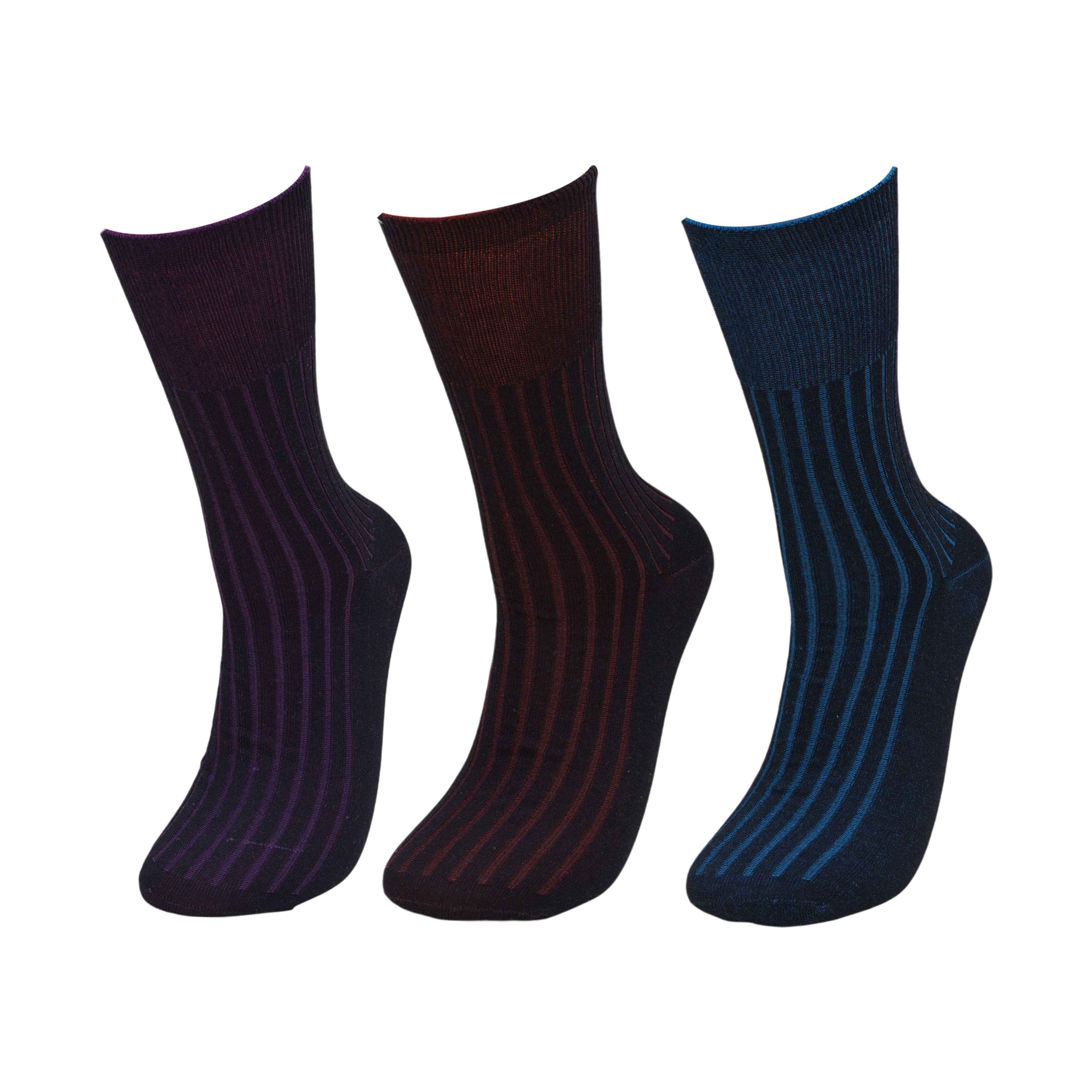 Mercerised Cotton Socks (Pack of 3)6N - Town Business