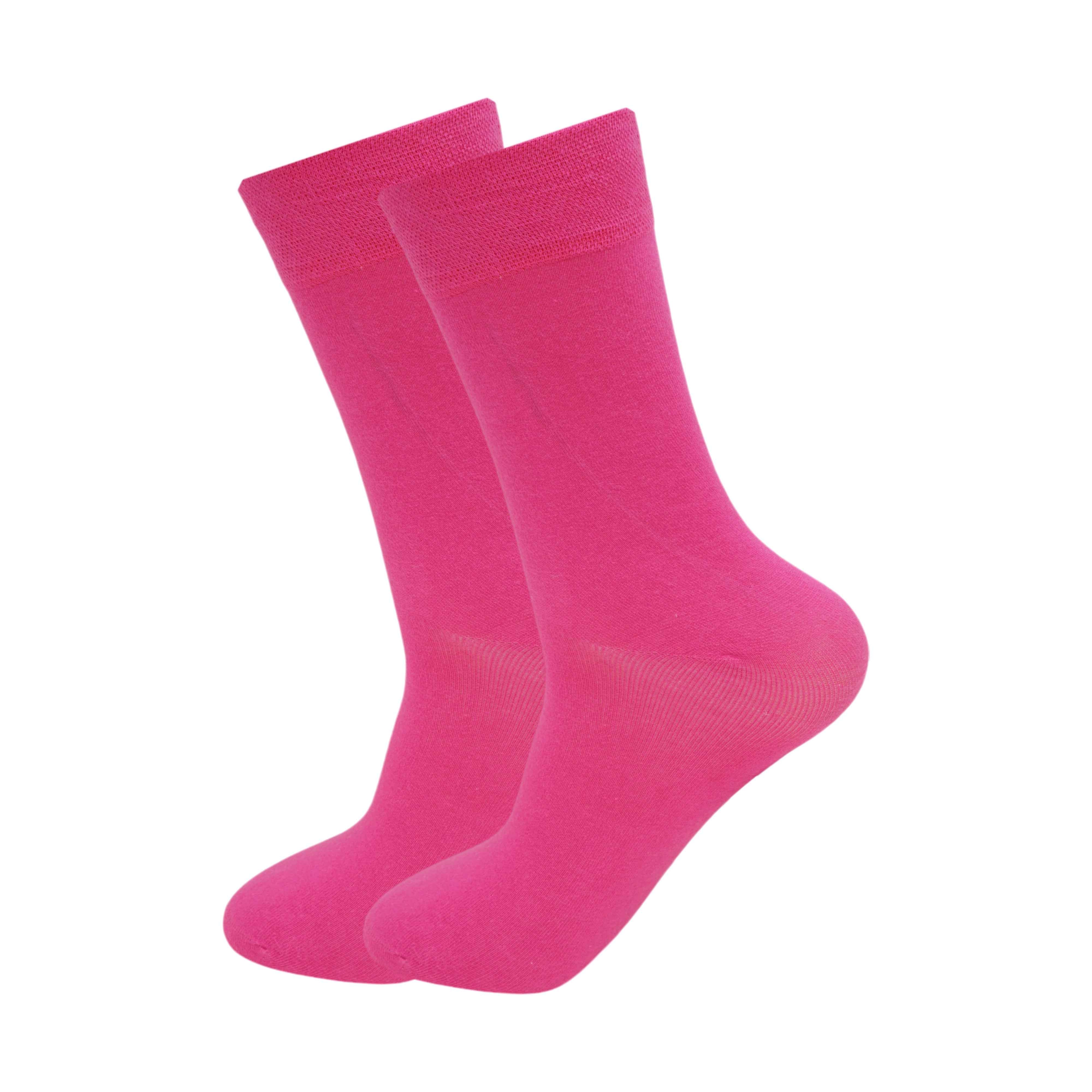 Plain Pink luxury Socks (Pack of 1) 2N - Town Business