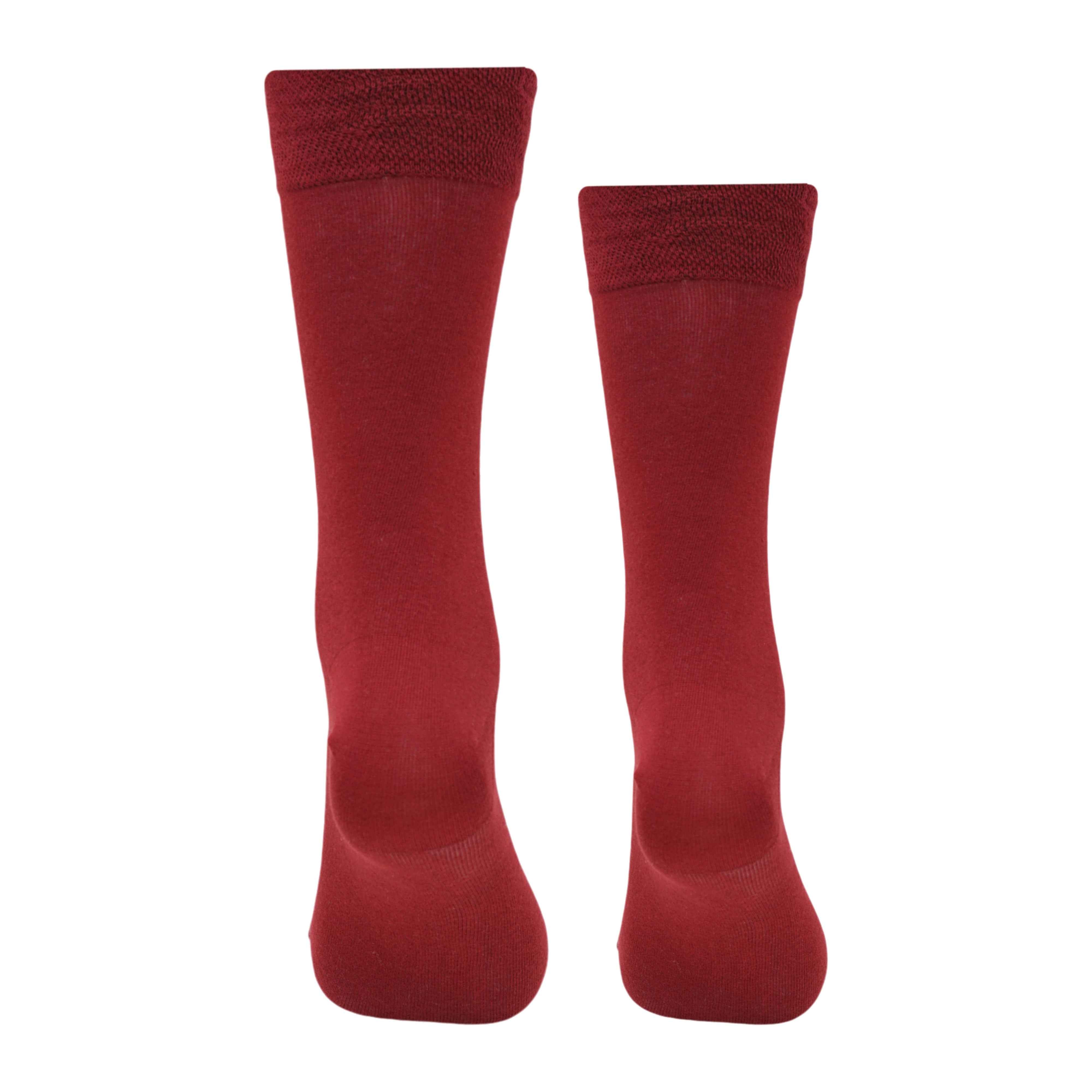 Full Crew Maroon Luxury Socks (Pack of 1) 2N - Town Business