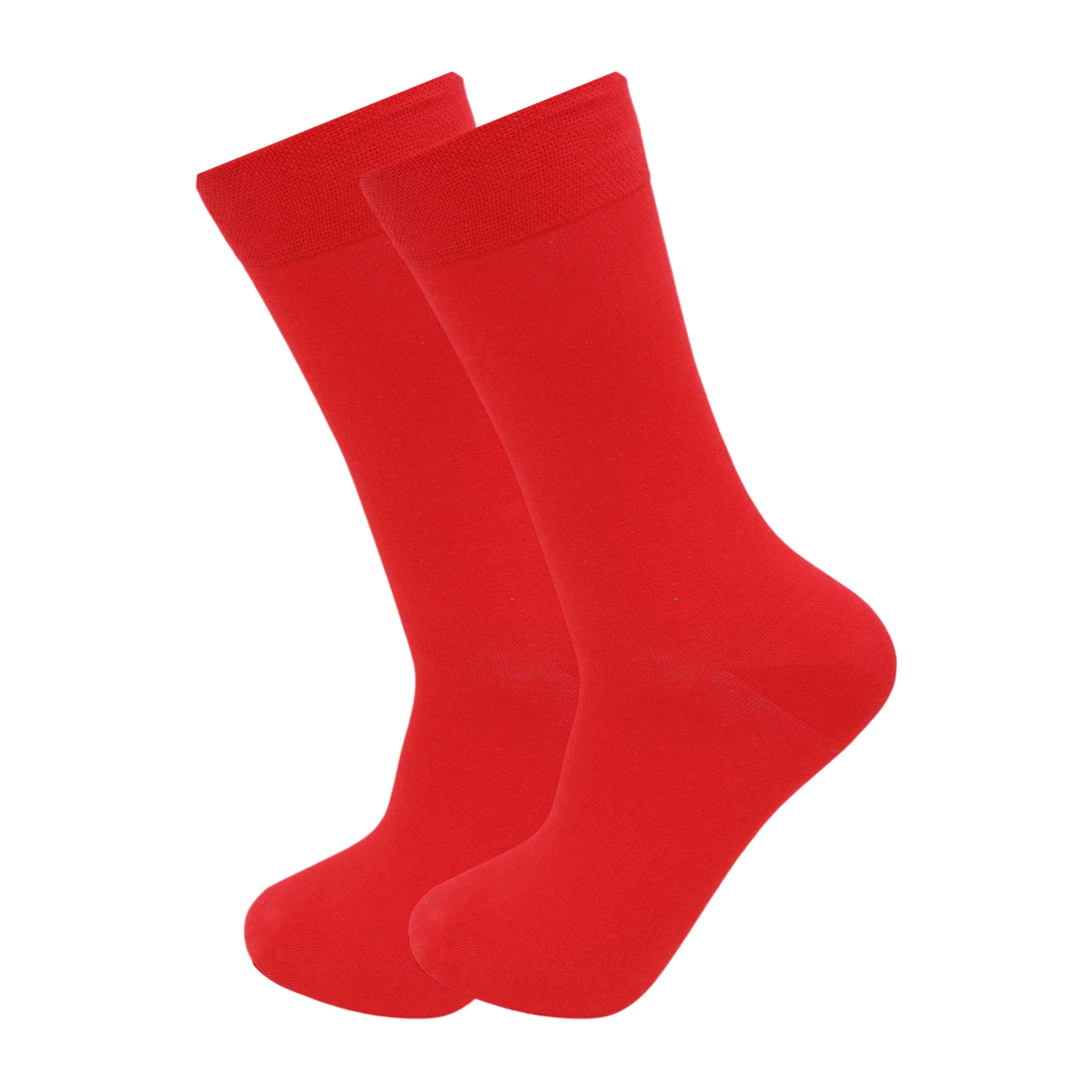 Full Crew Red Luxury Socks (Pack of 1) 2N - Town Business
