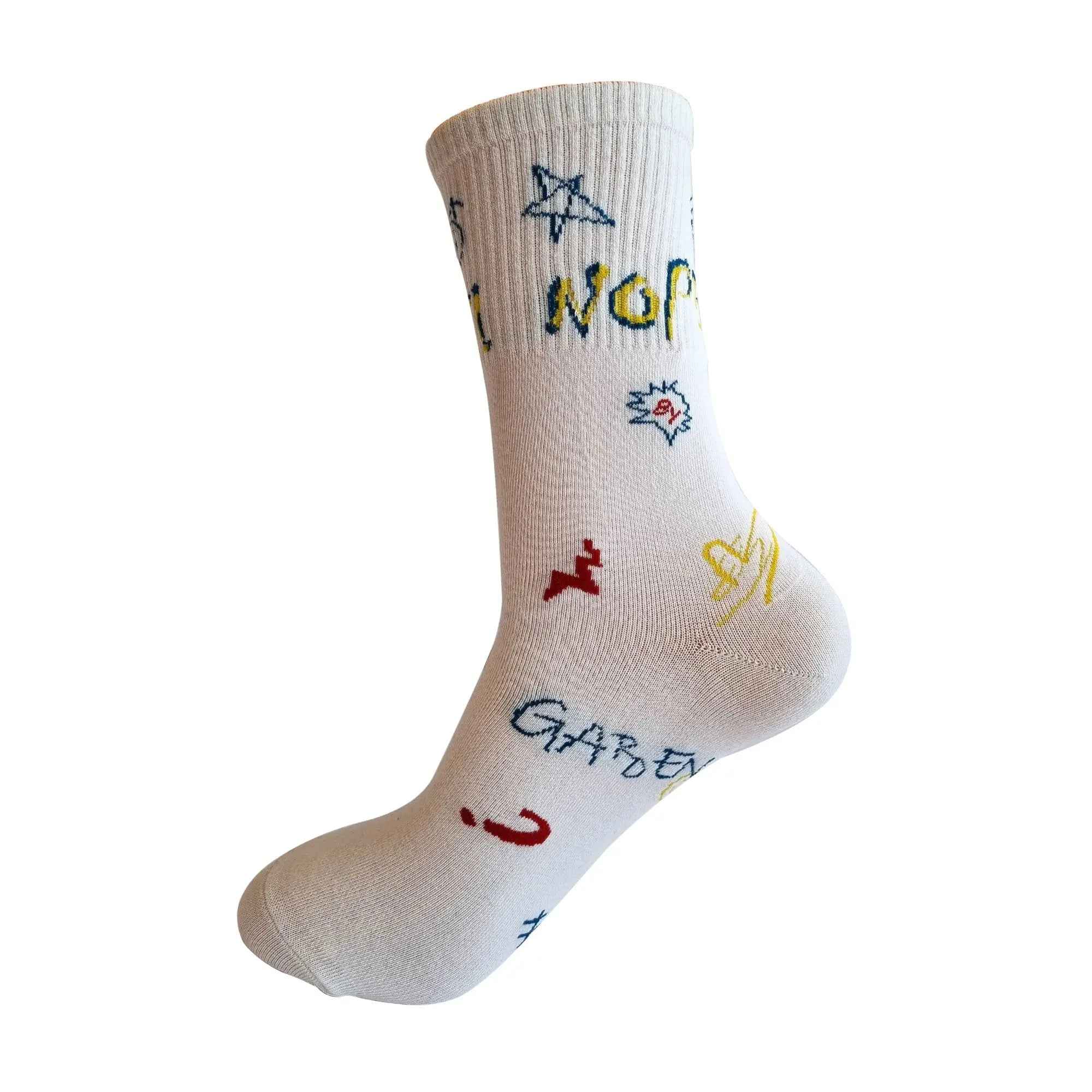 White Designer socks (Pack of 1) - Town Business