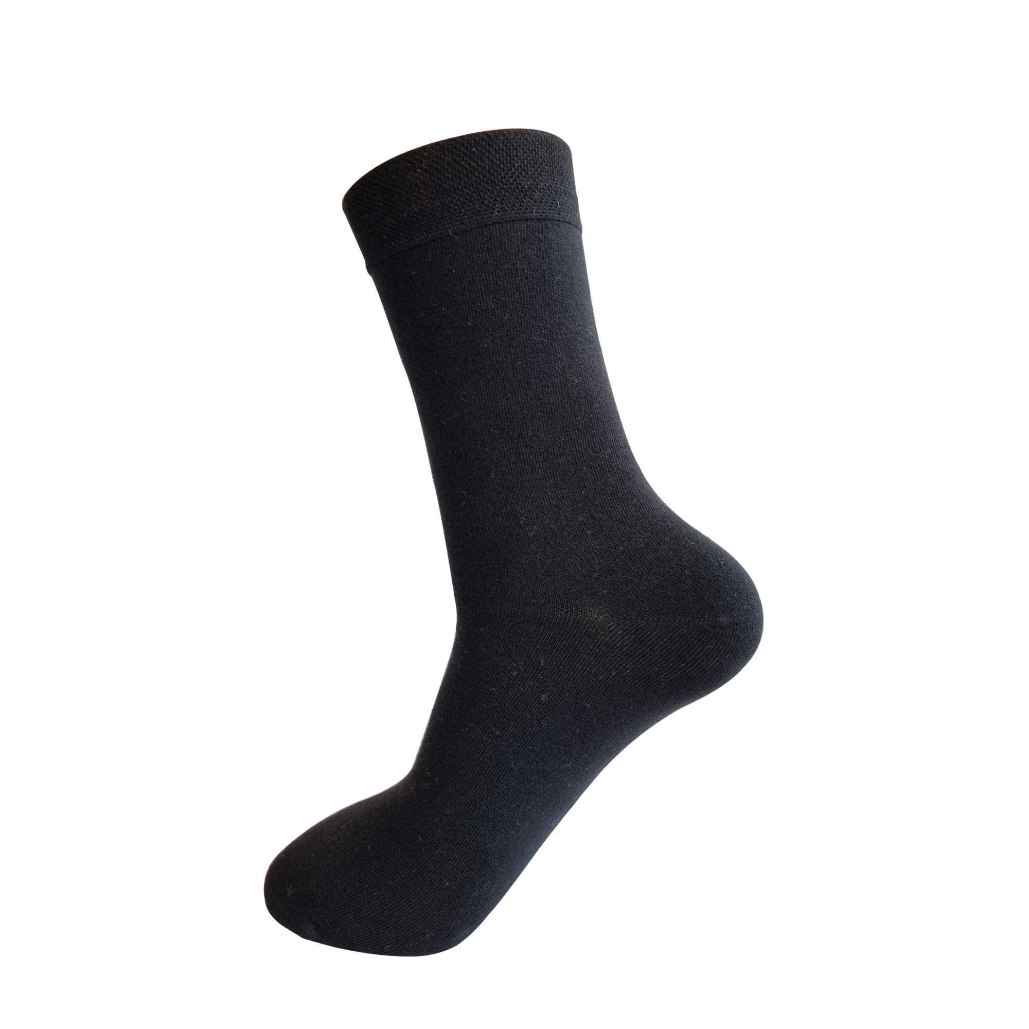 Town Business Men’s 3-Pair Crew-Length Socks(Black, Black, Grey) - Town Business