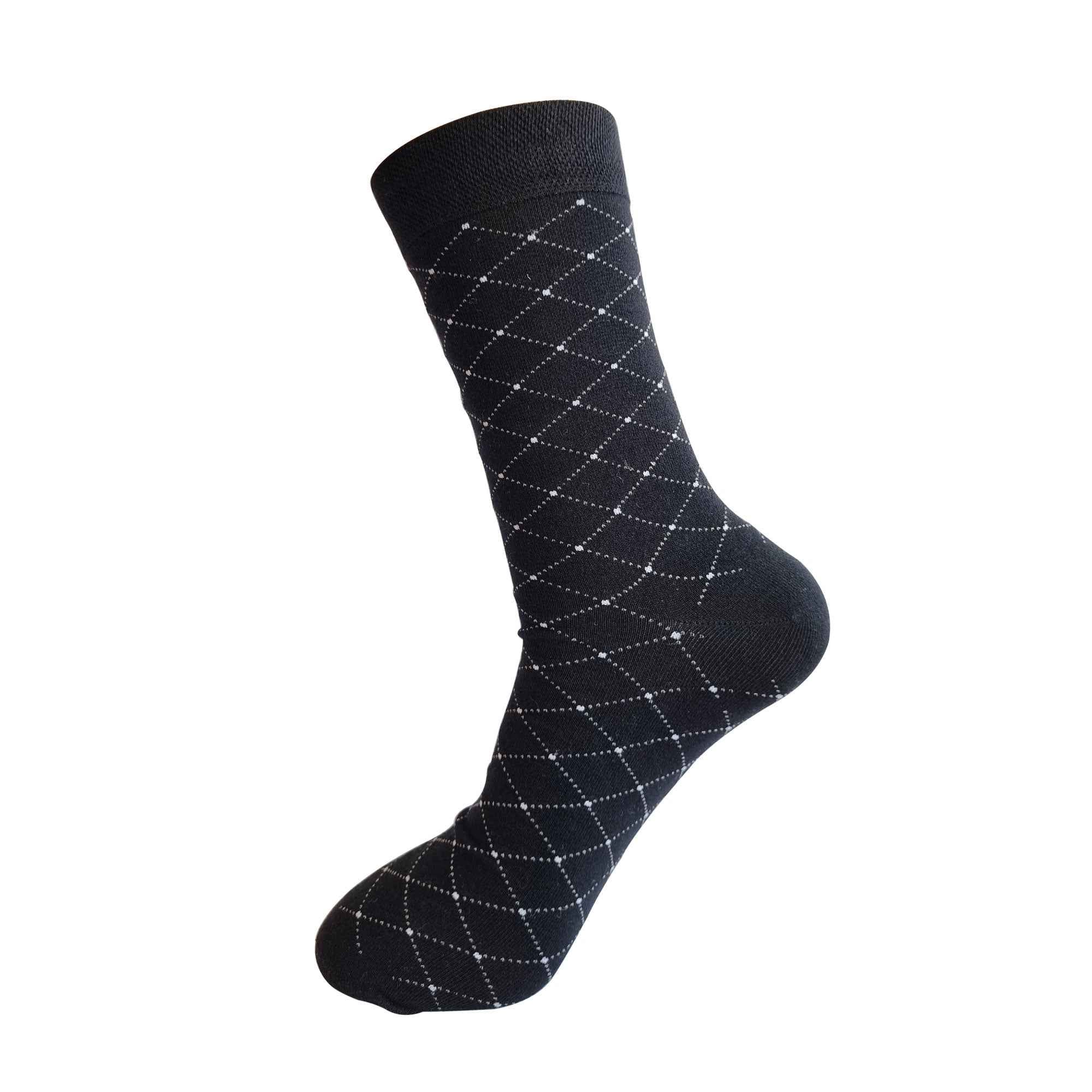 Town Business Men’s 3-Pair Crew-Length Socks(Black, Black, Grey) - Town Business
