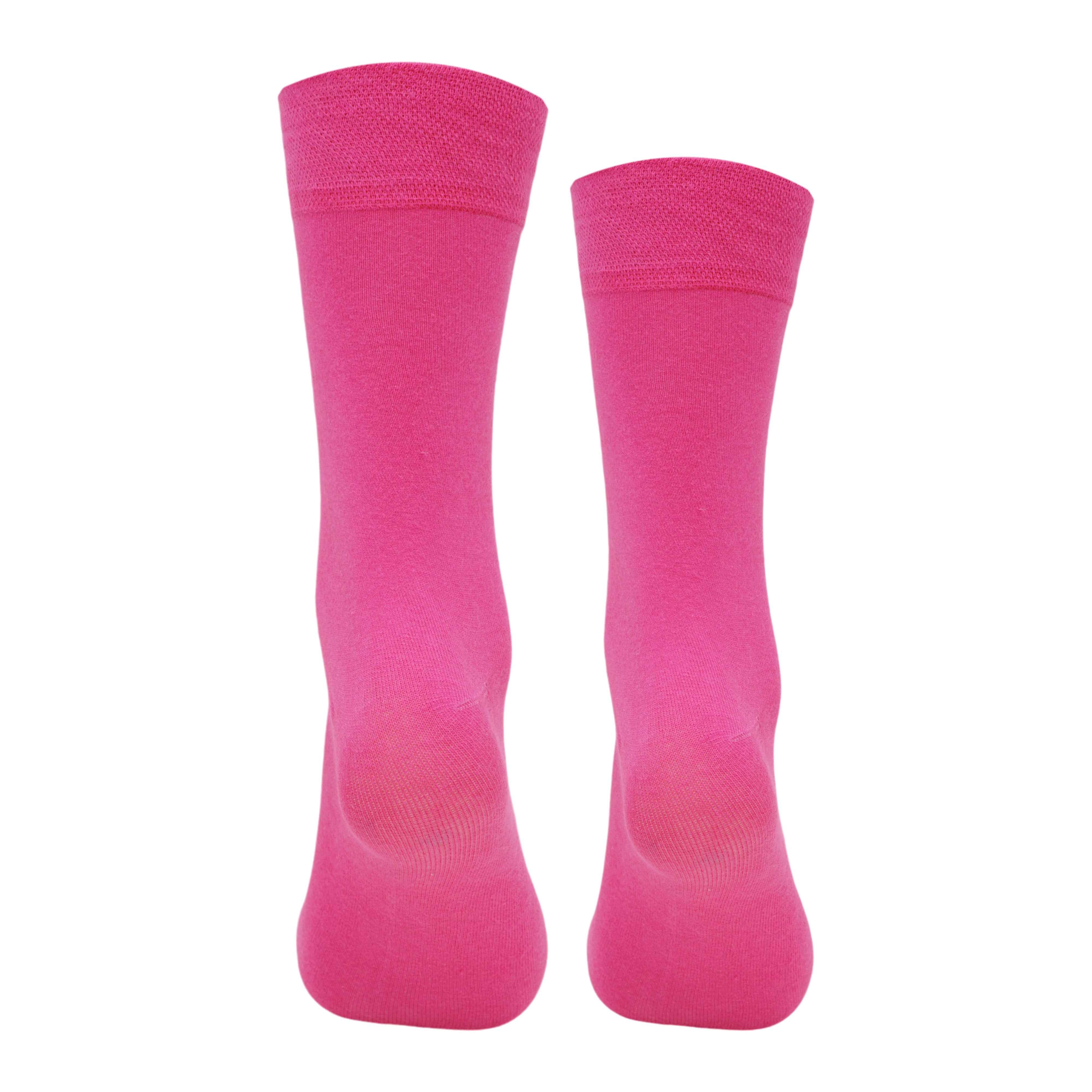 Plain Pink luxury Socks (Pack of 1) 2N - Town Business