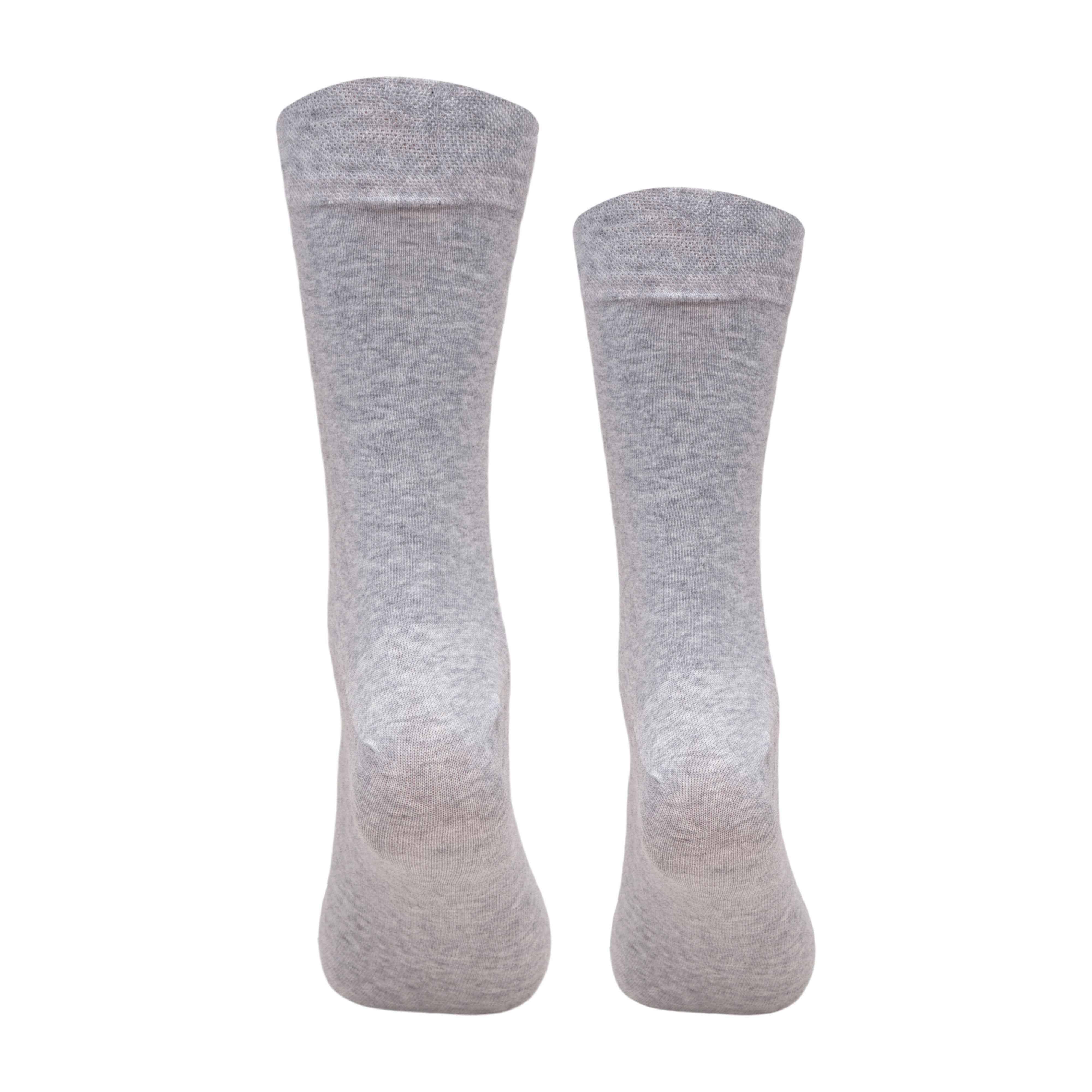 Men,s Full Crew Grey Luxury Socks (Pack of 1) 2N - Town Business