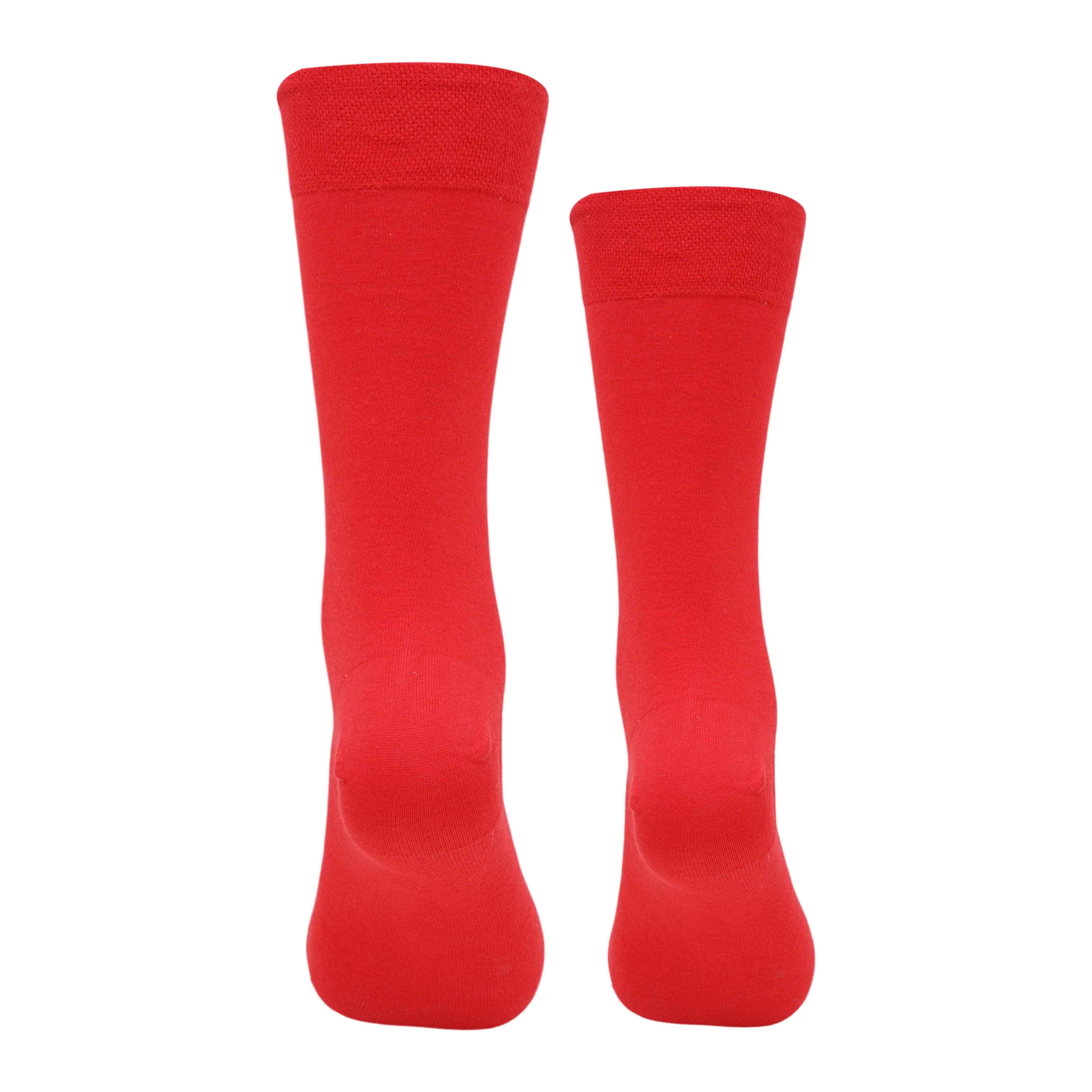 Full Crew Red Luxury Socks (Pack of 1) 2N - Town Business