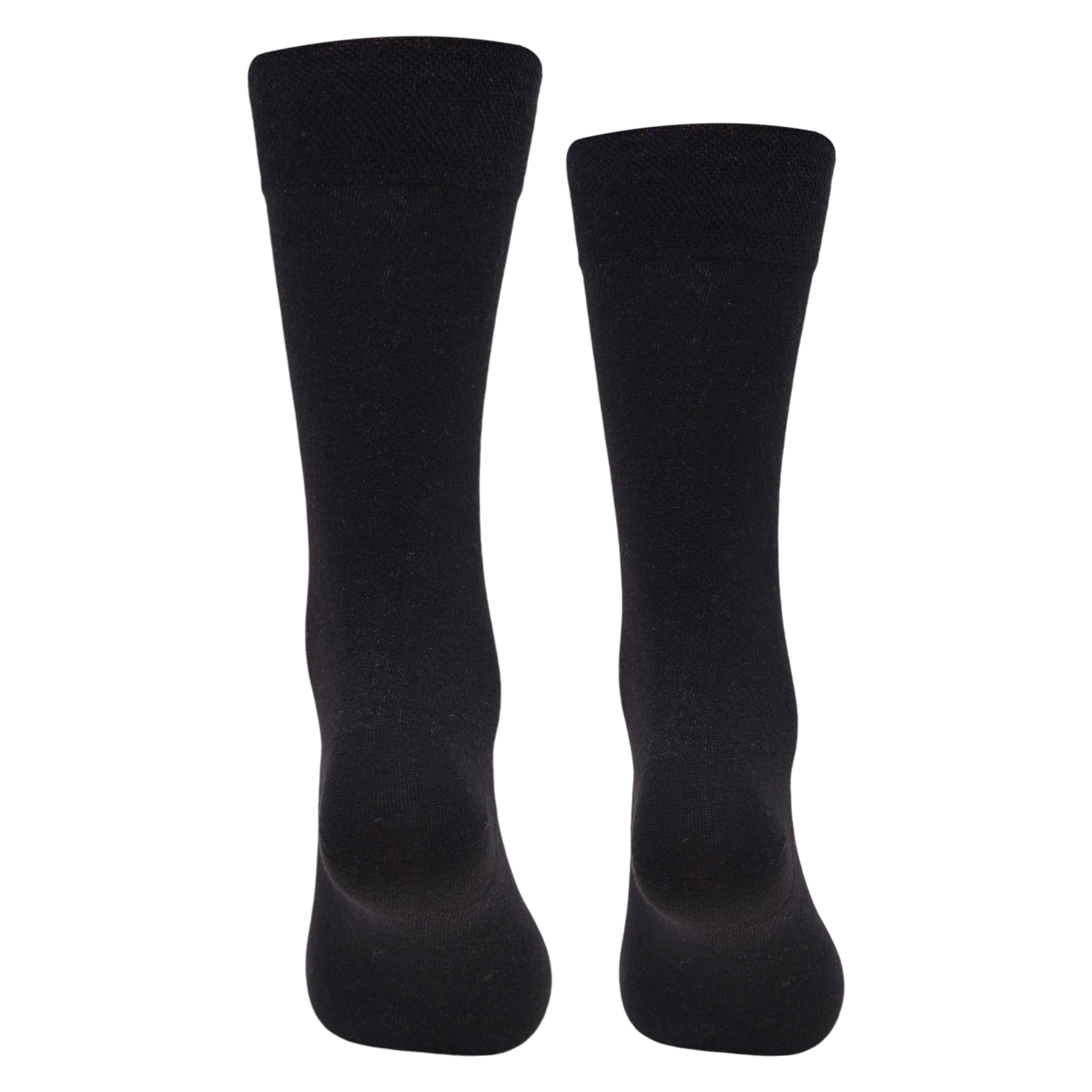 Men,s Full Crew Black Luxury Socks (Pack of 1) 2N - Town Business