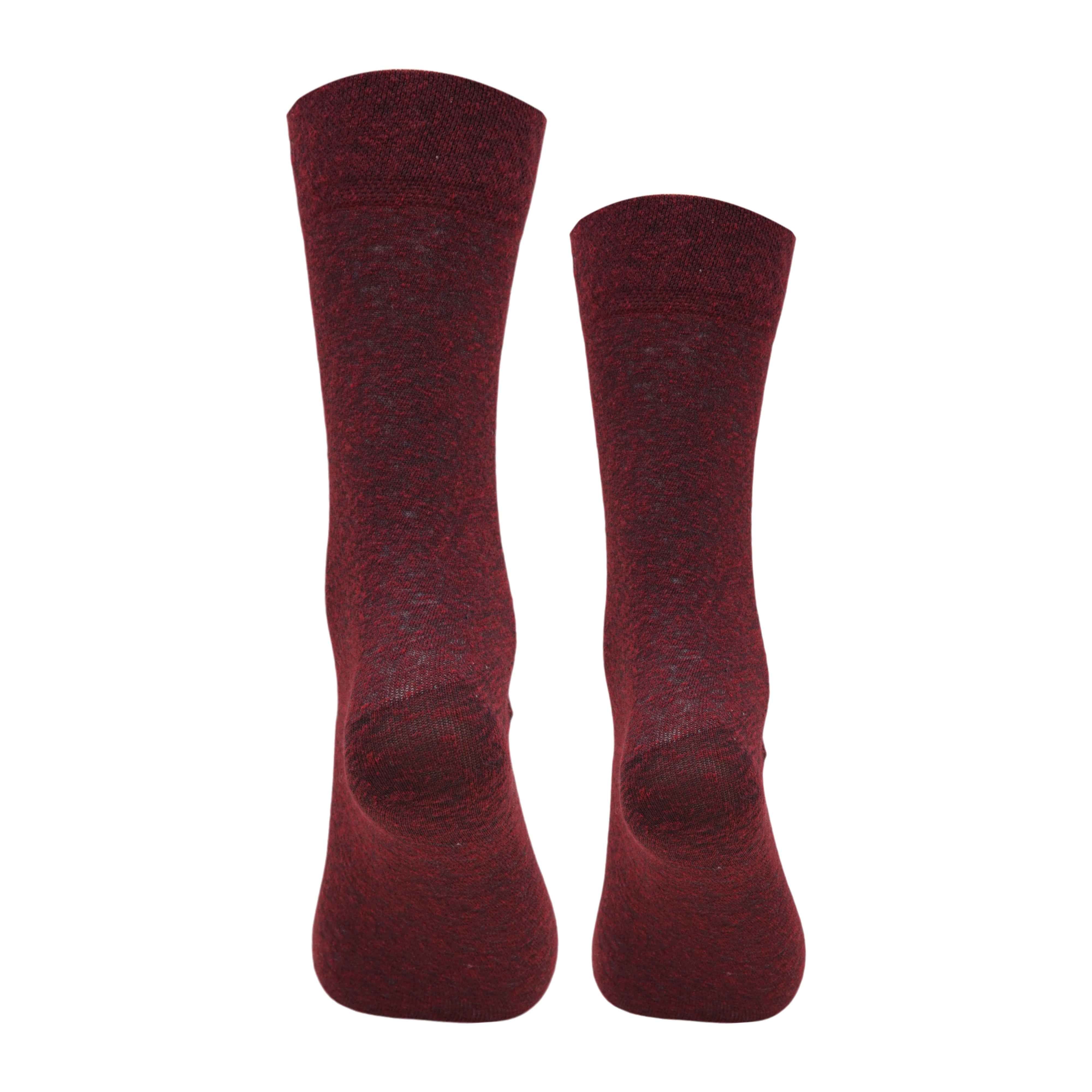 Premium Plain Wine Cotton Socks (Pack of 1) 2N - Town Business