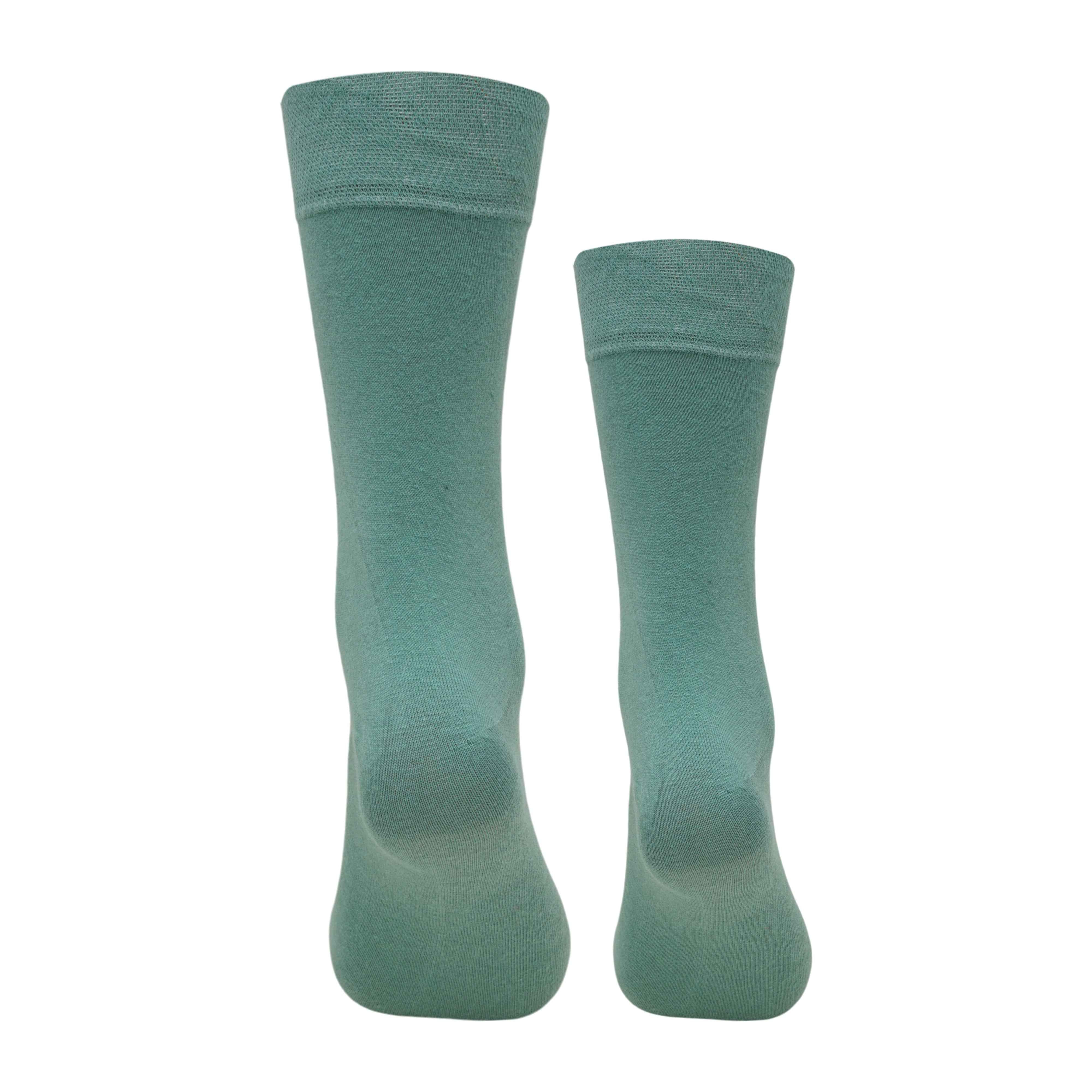 Men,s Full Crew Green Luxury Socks (Pack of 1) 2N - Town Business