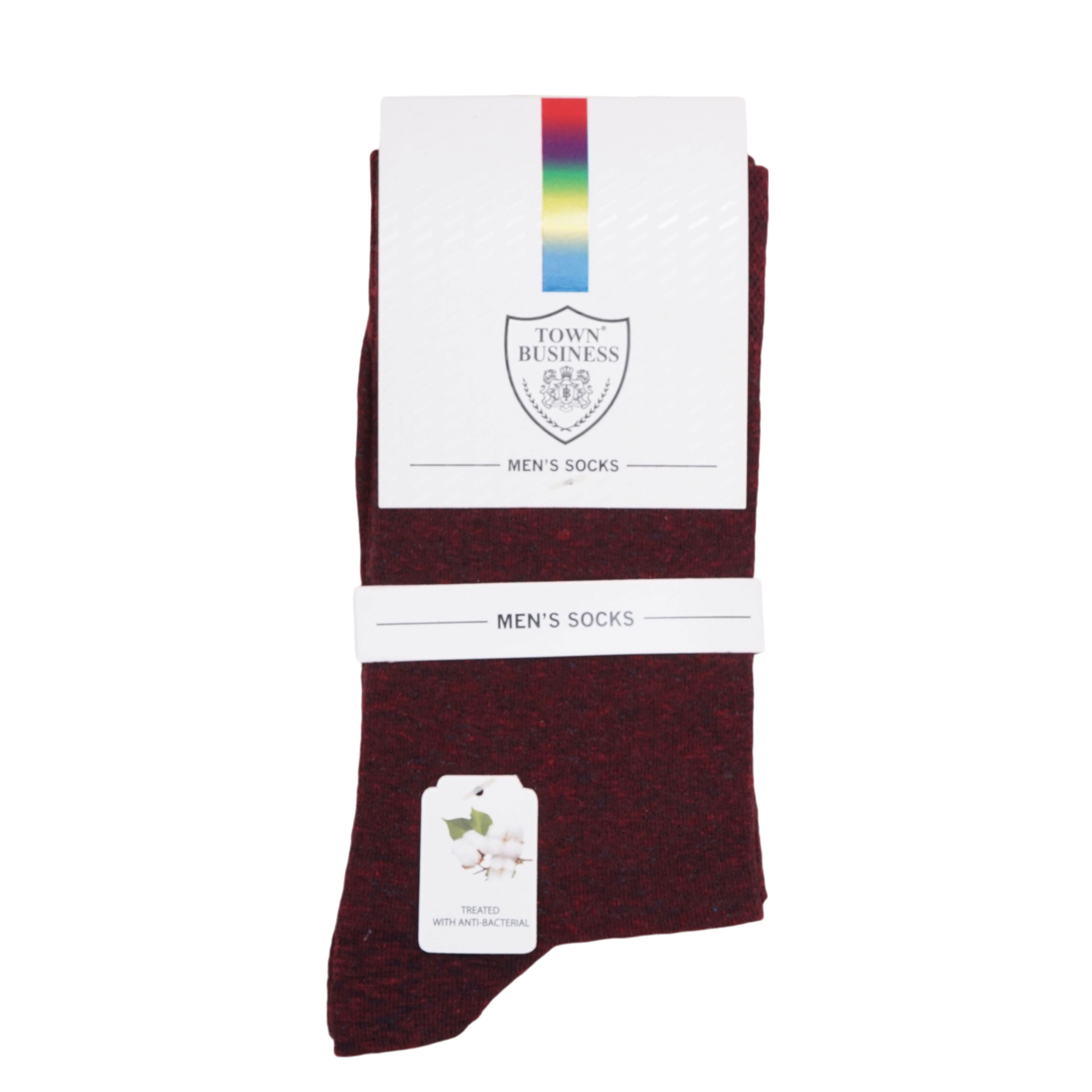 Premium Plain Wine Cotton Socks (Pack of 1) 2N - Town Business