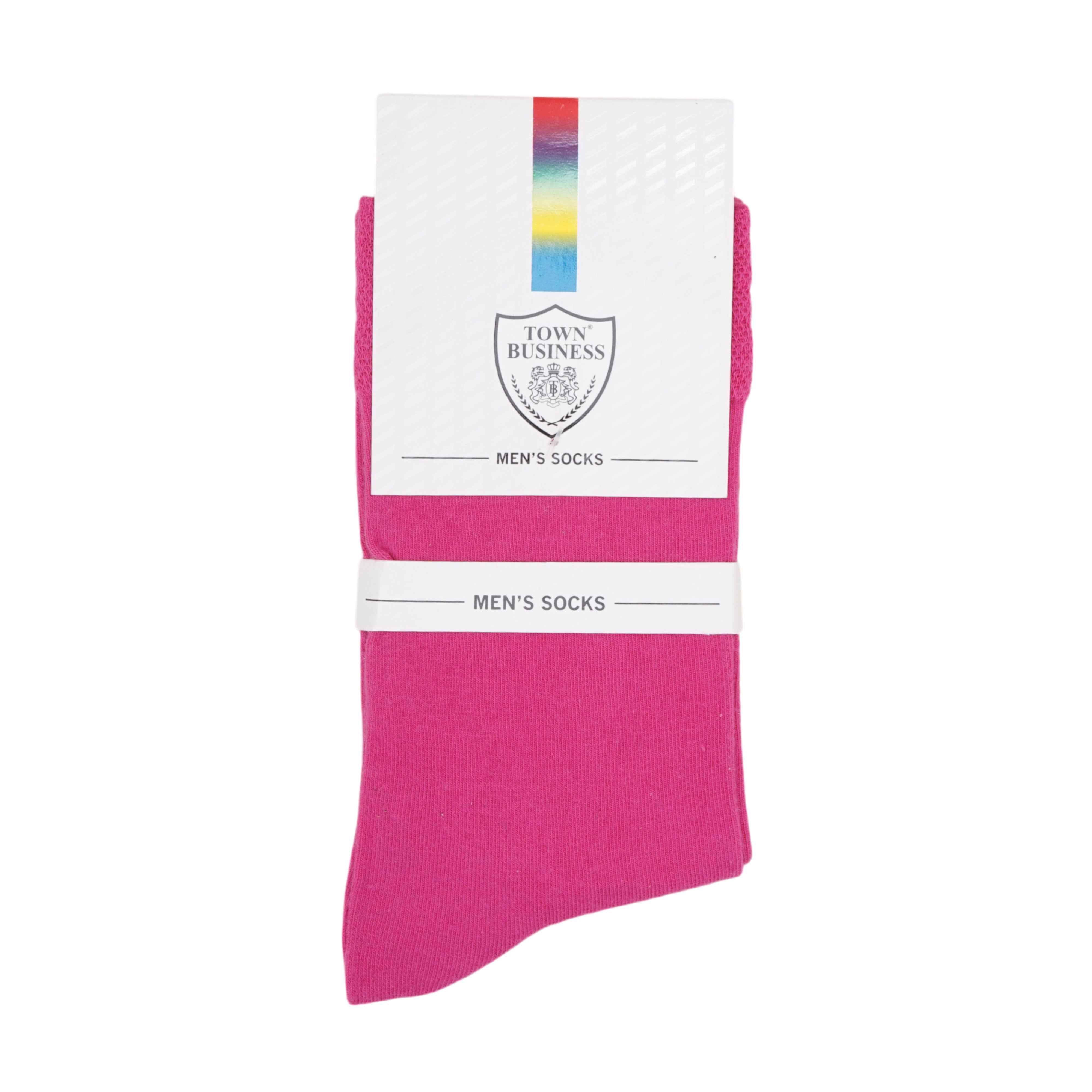Plain Pink luxury Socks (Pack of 1) 2N - Town Business