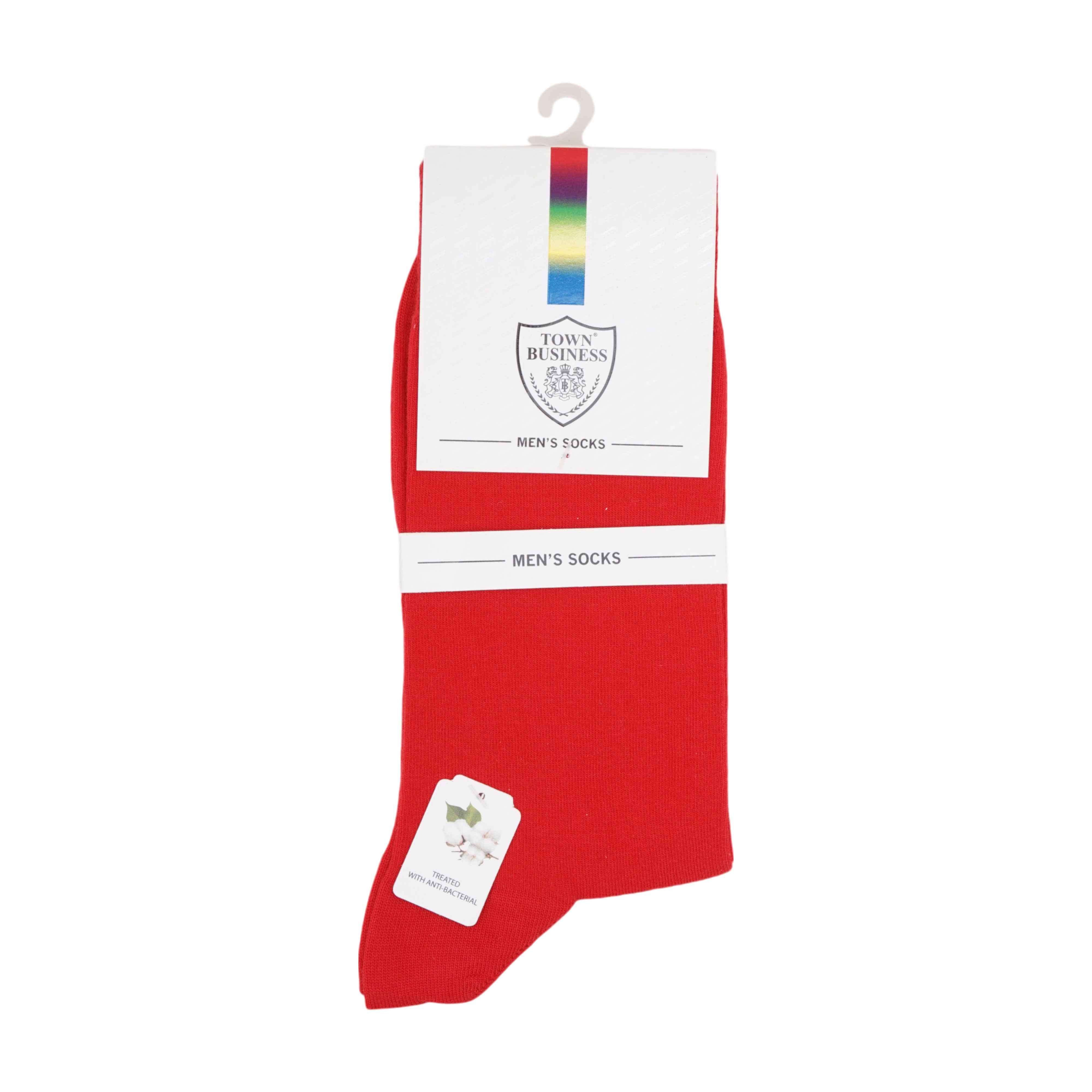 Full Crew Red Luxury Socks (Pack of 1) 2N - Town Business