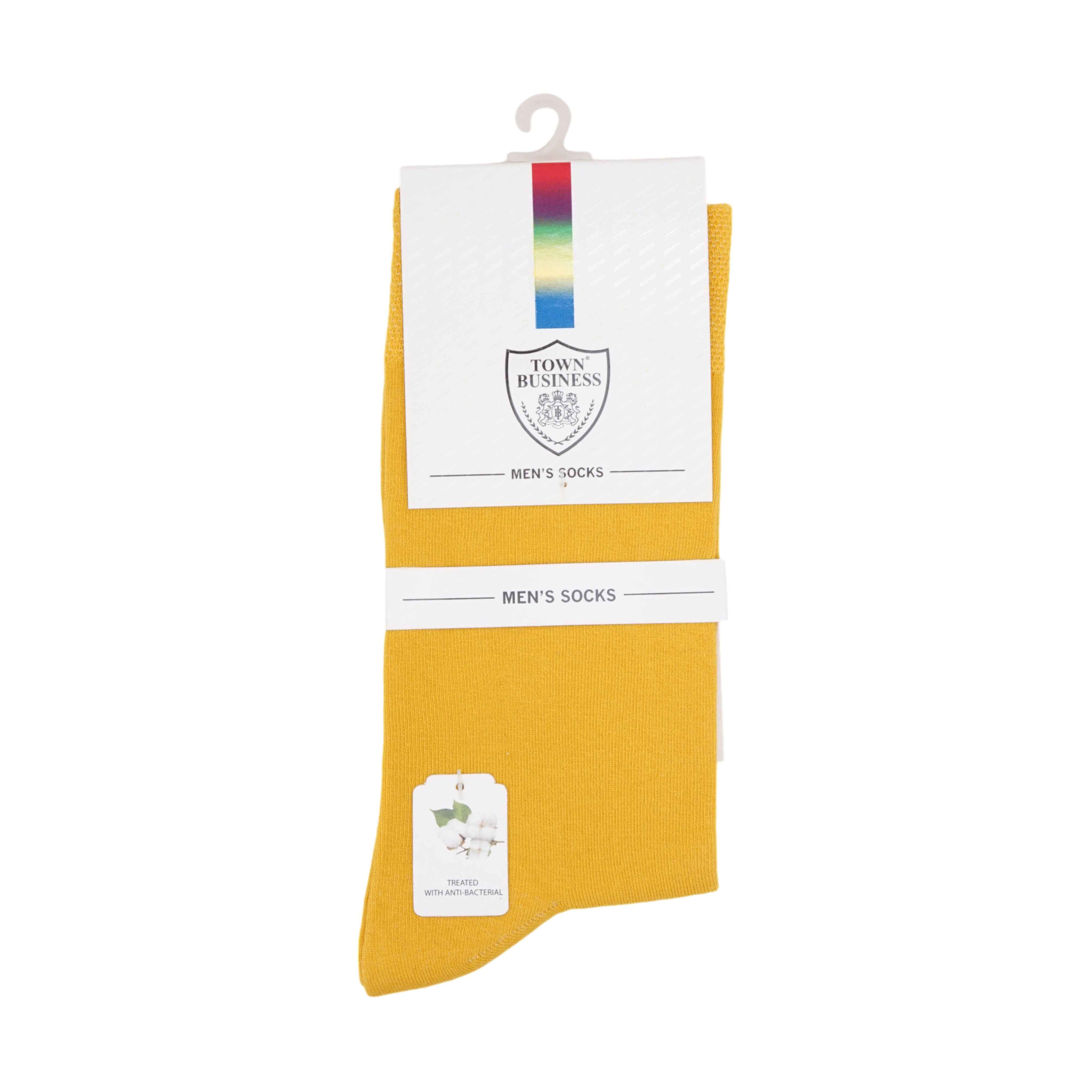 Full Crew Yellow Luxury Socks (Pack of 1) 2N - Town Business
