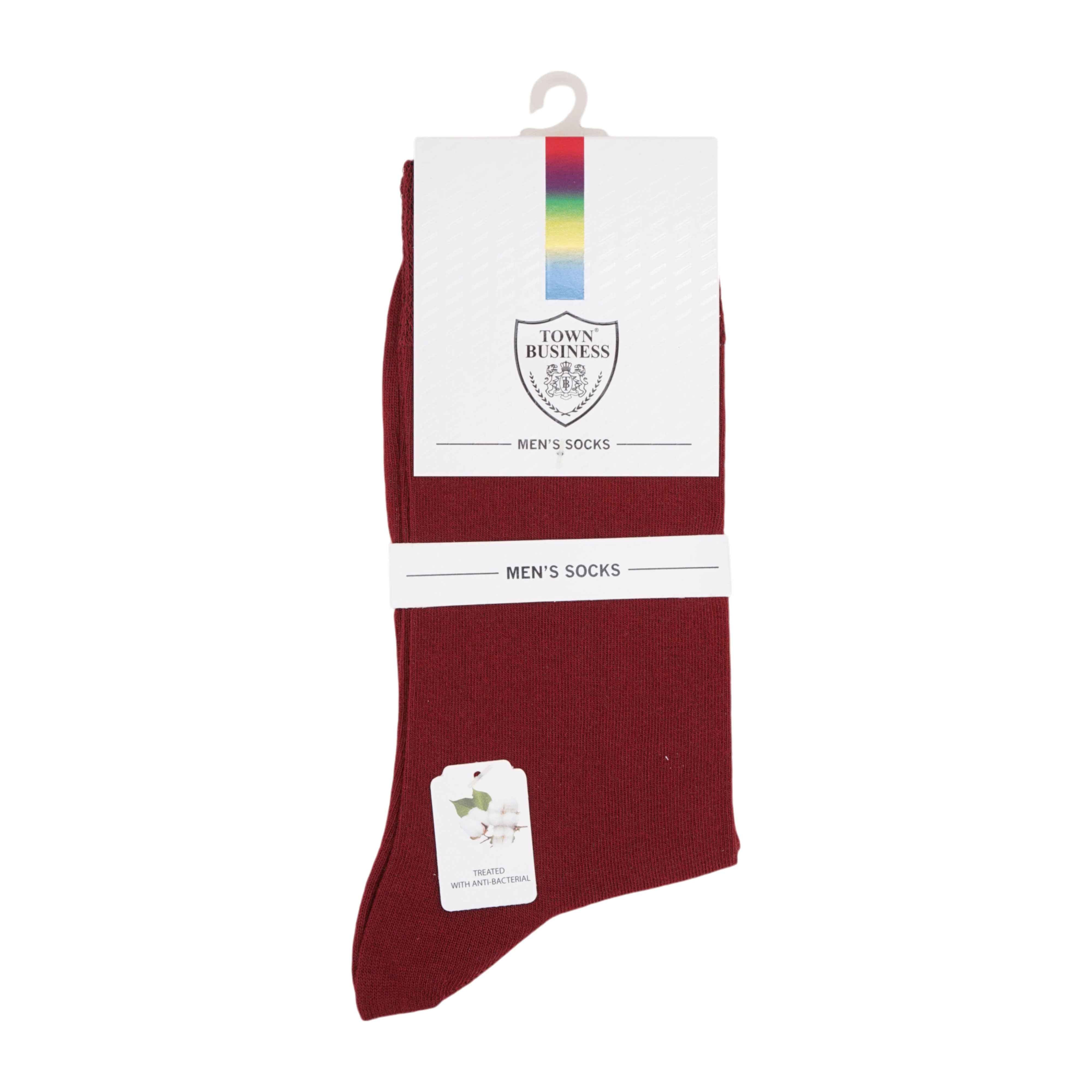Full Crew Maroon Luxury Socks (Pack of 1) 2N - Town Business