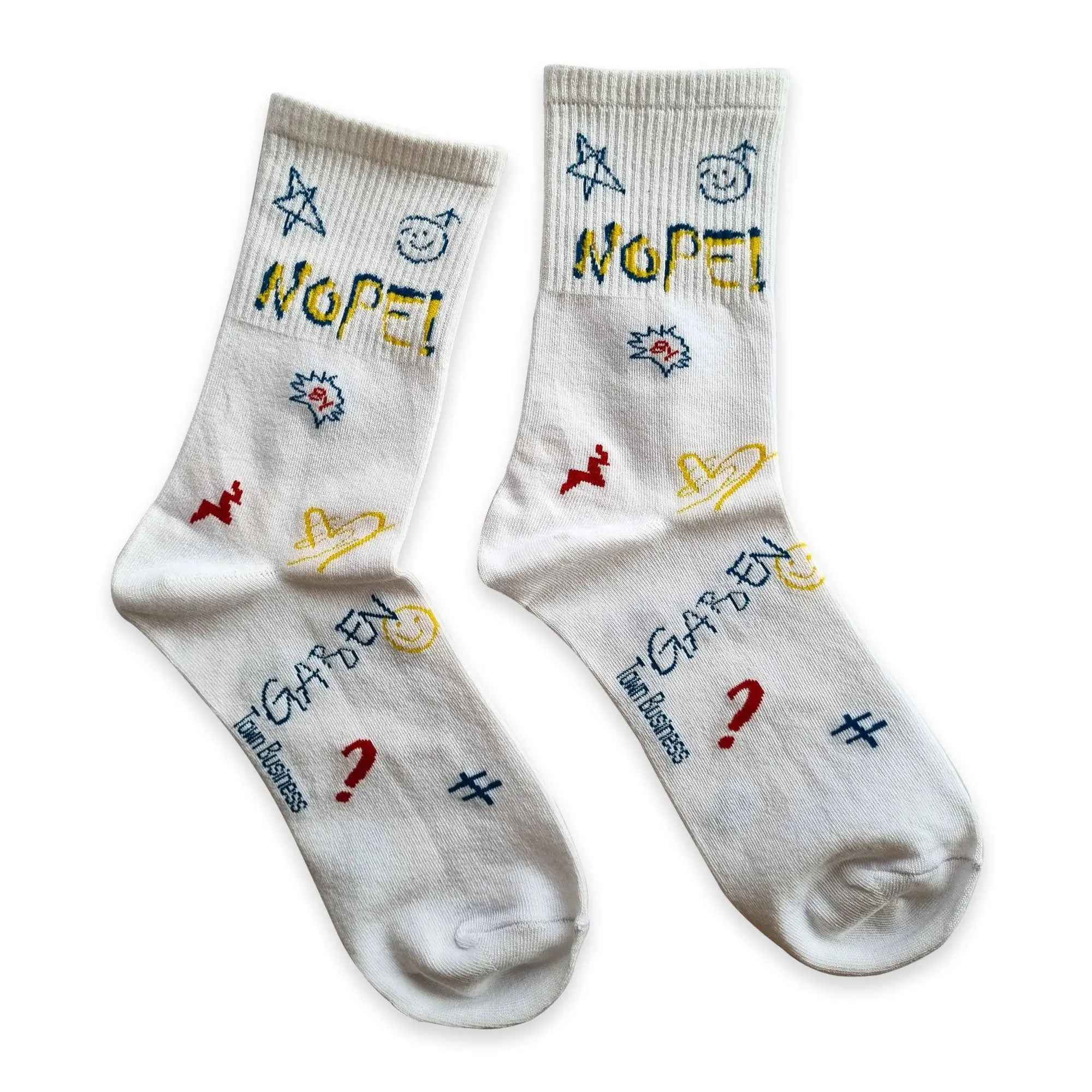 White Designer socks (Pack of 1) - Town Business