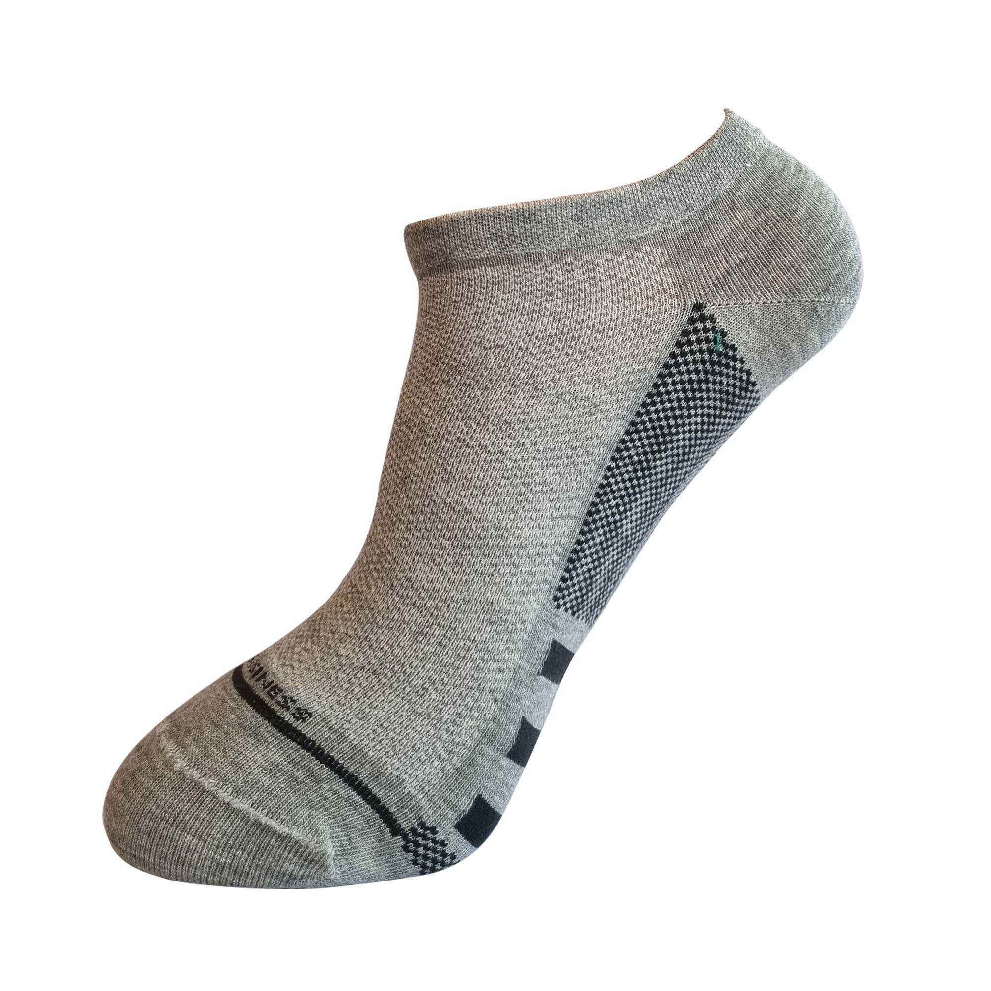 Unisex 2 Pair Compact Cotton Sneaker Socks (Black , Grey) - Town Business