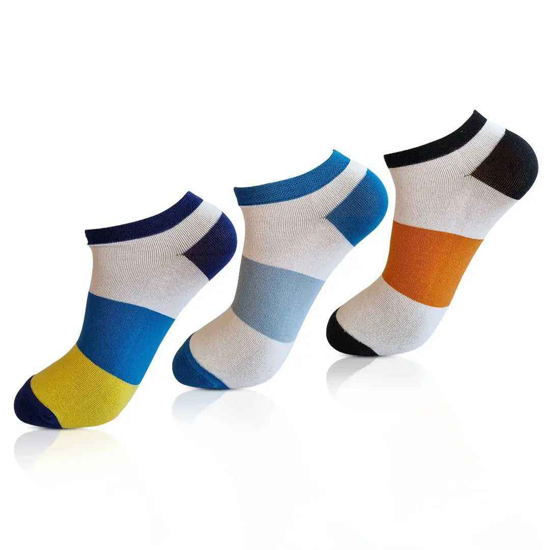 Unisex 3 Pair Sneaker Socks Crafted With Premium Compact Cotton - Town Business