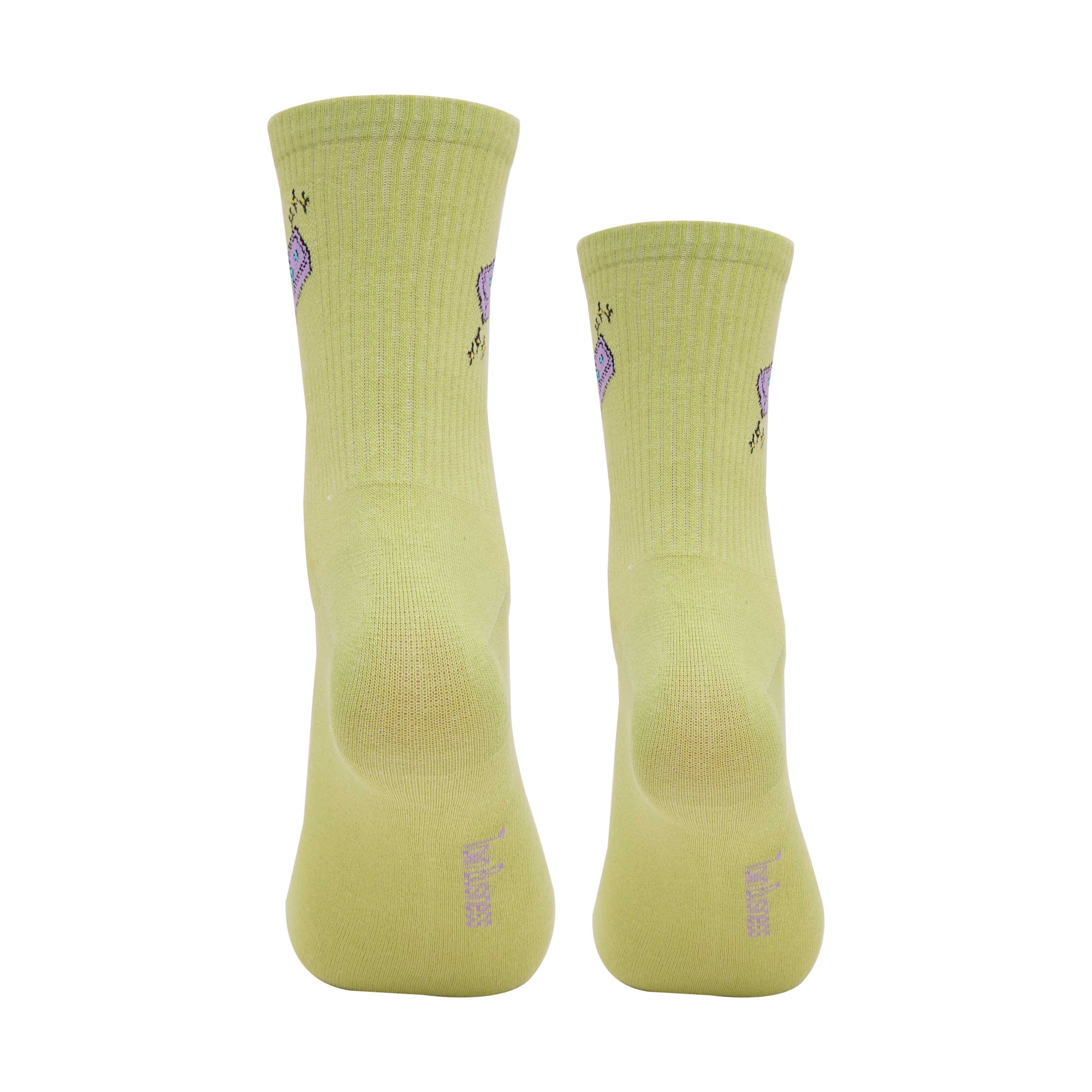 Green Apple Dollar Socks (Pack Of 1) - Town Business