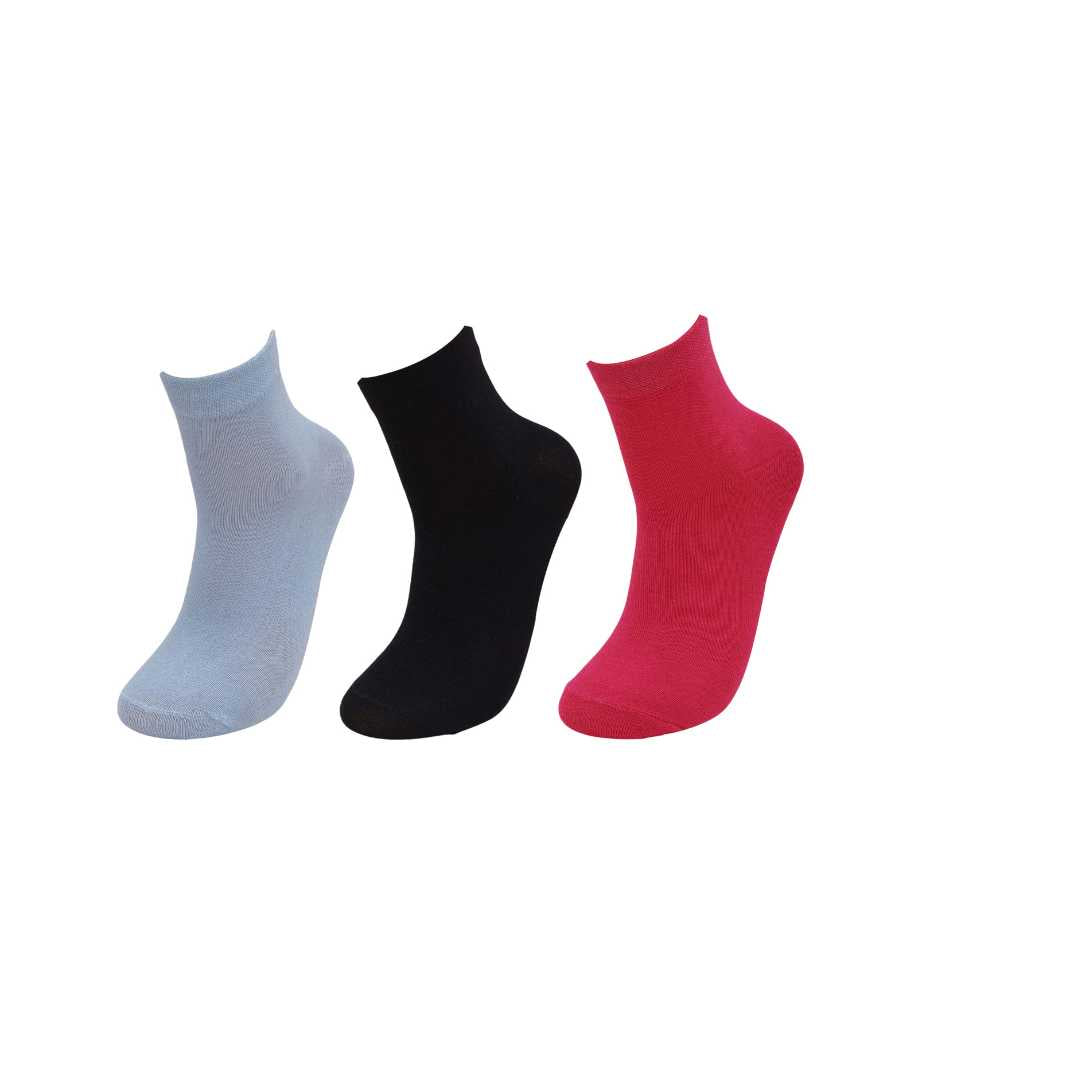 Plain Socks For Women(Pack Of 3)6N - Town Business