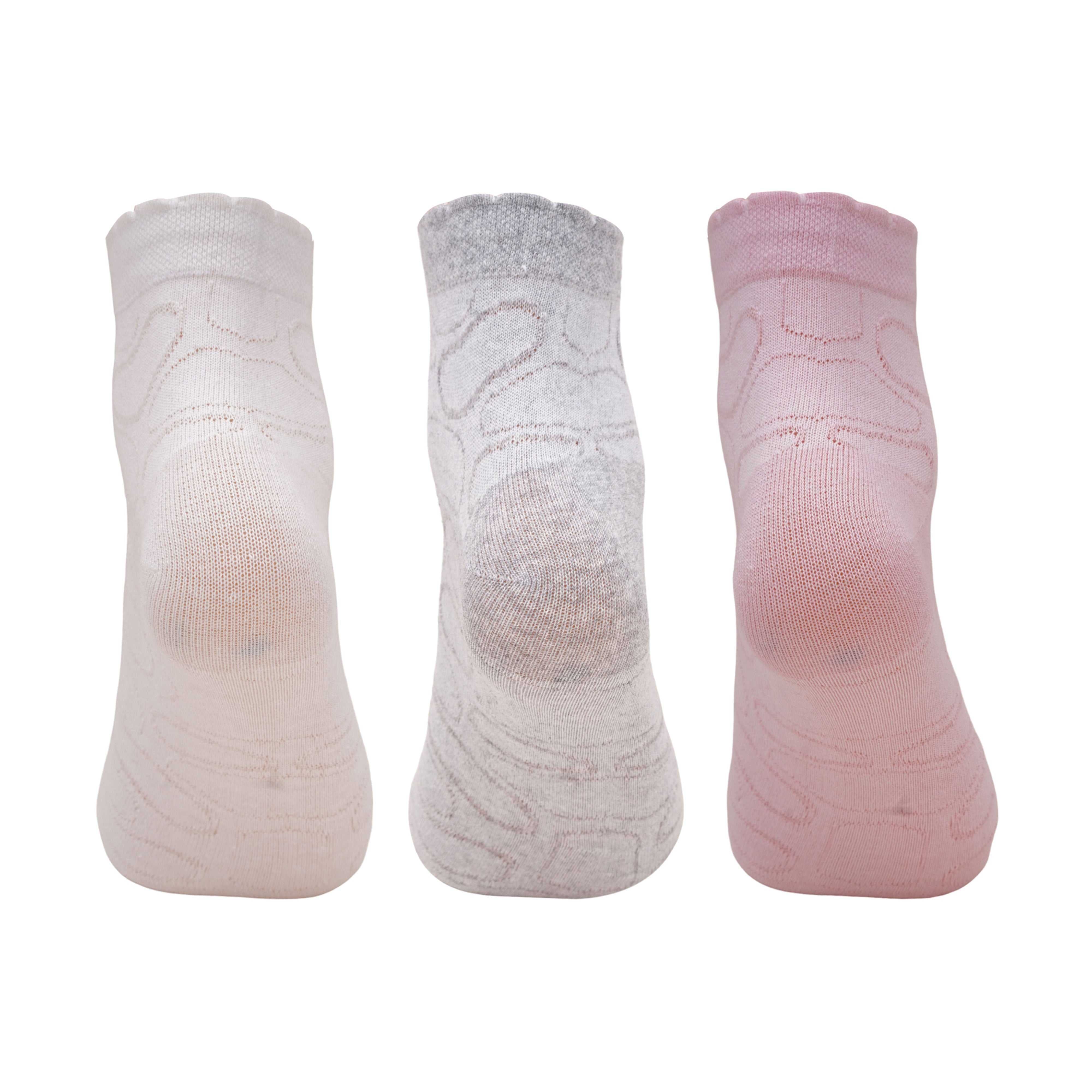 Women Ankle Self Design Socks (Pack Of 3)6N - Town Business