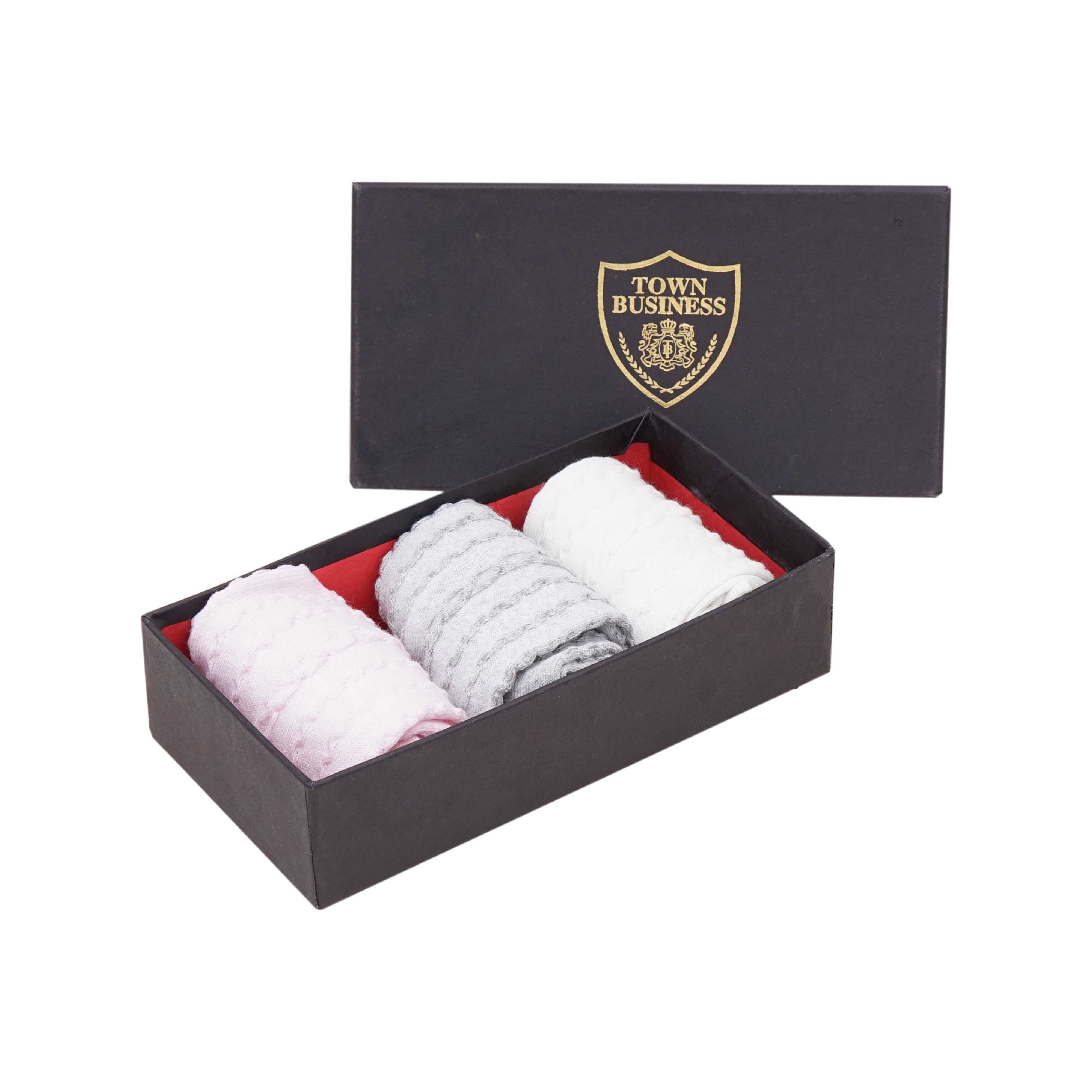 Women Ankle Self Design Socks (Pack Of 3)6N - Town Business