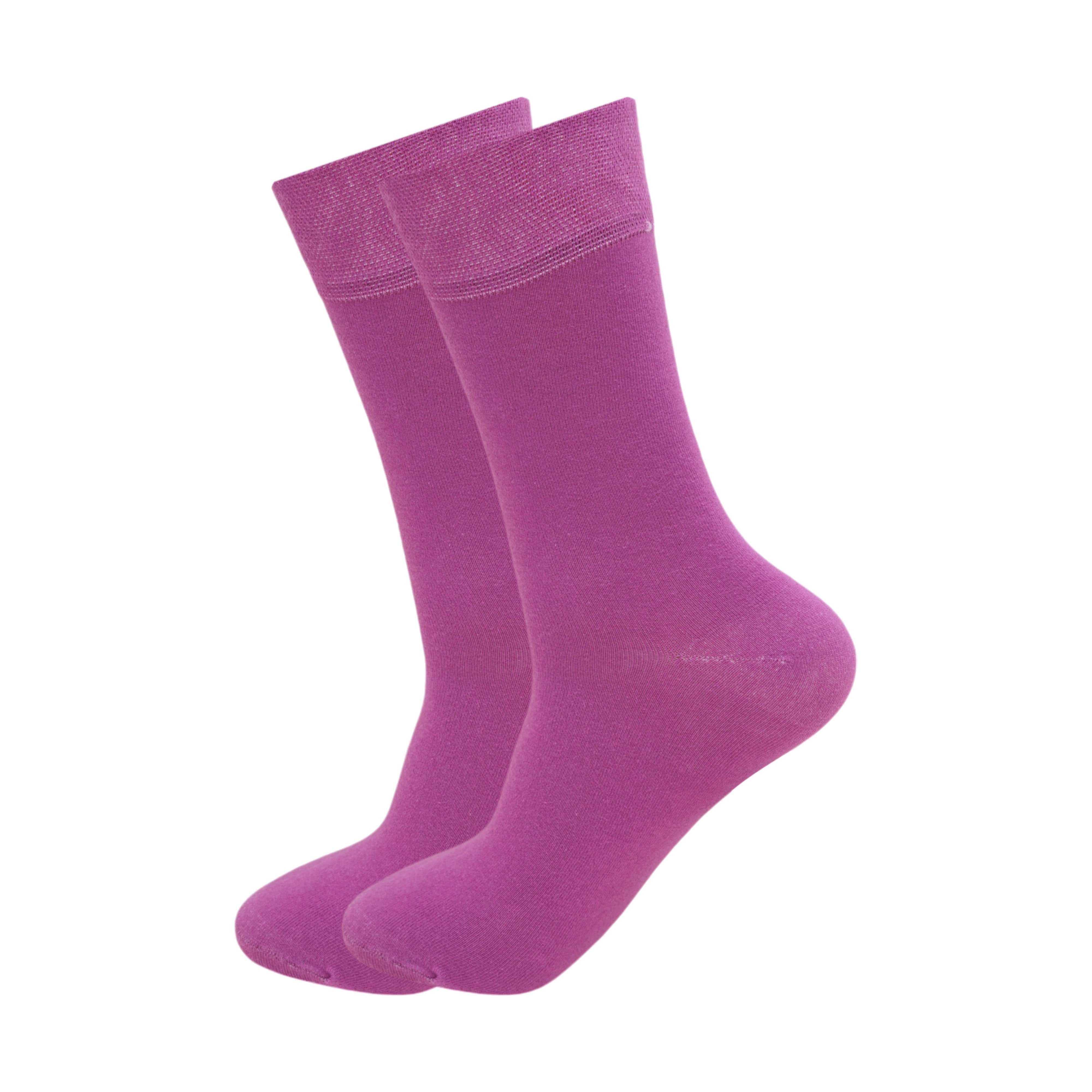 Full Crew Colourful Bold Magenta Shade Socks (Pack of 1) - Town Business