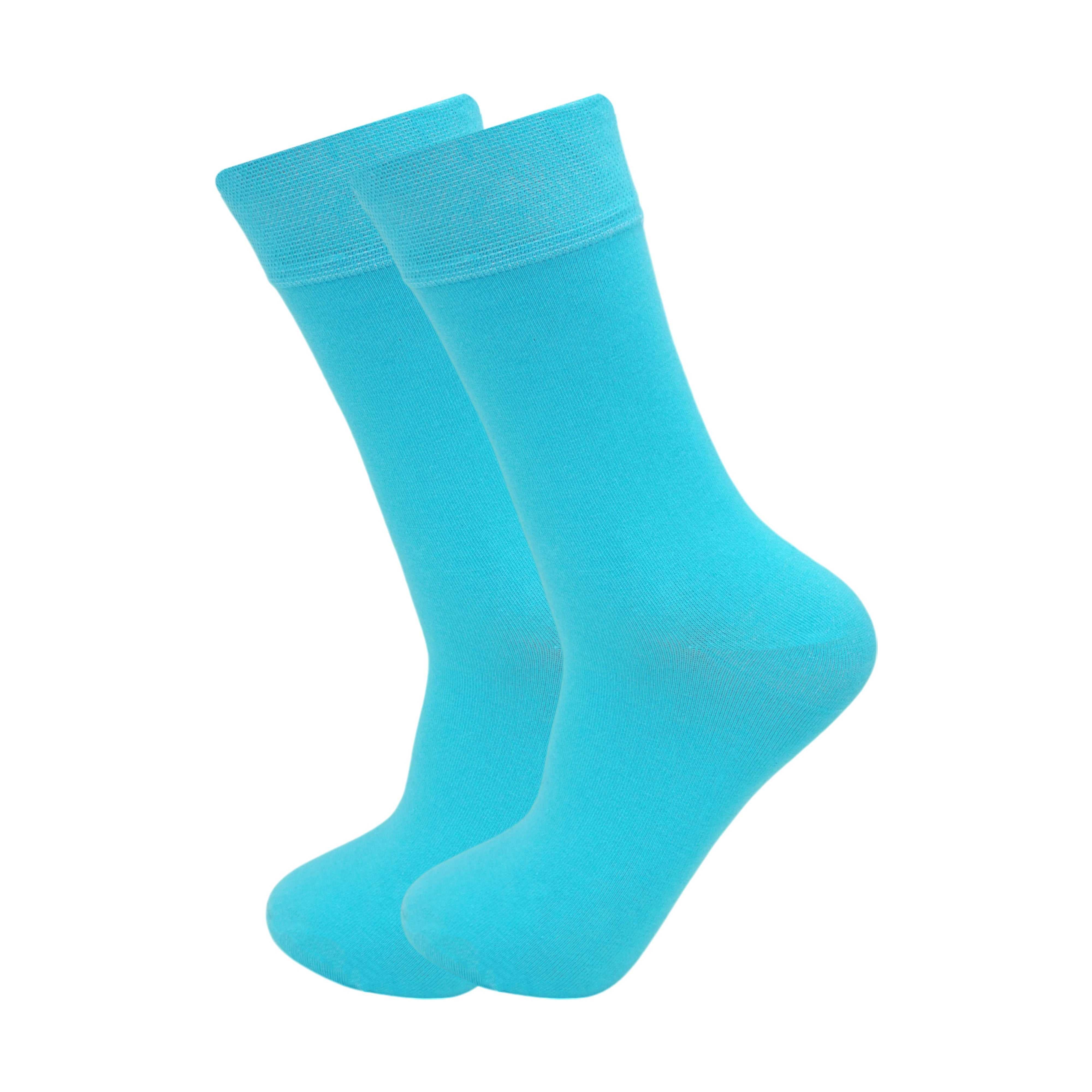 Crew Colourful Luxury Socks Turquoise shade (Pack of 1) 2N - Town Business