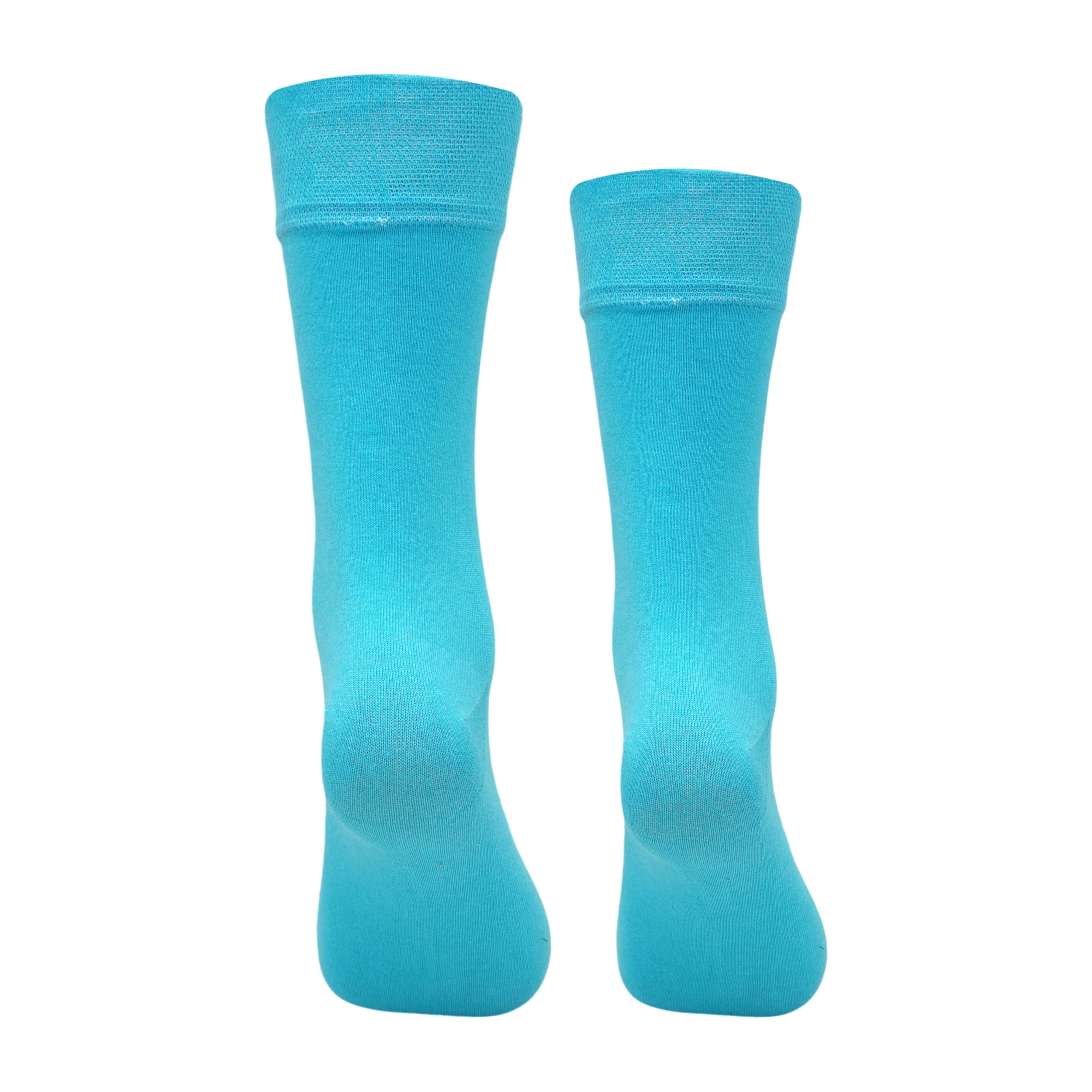 Crew Colourful Luxury Socks Turquoise shade (Pack of 1) 2N - Town Business