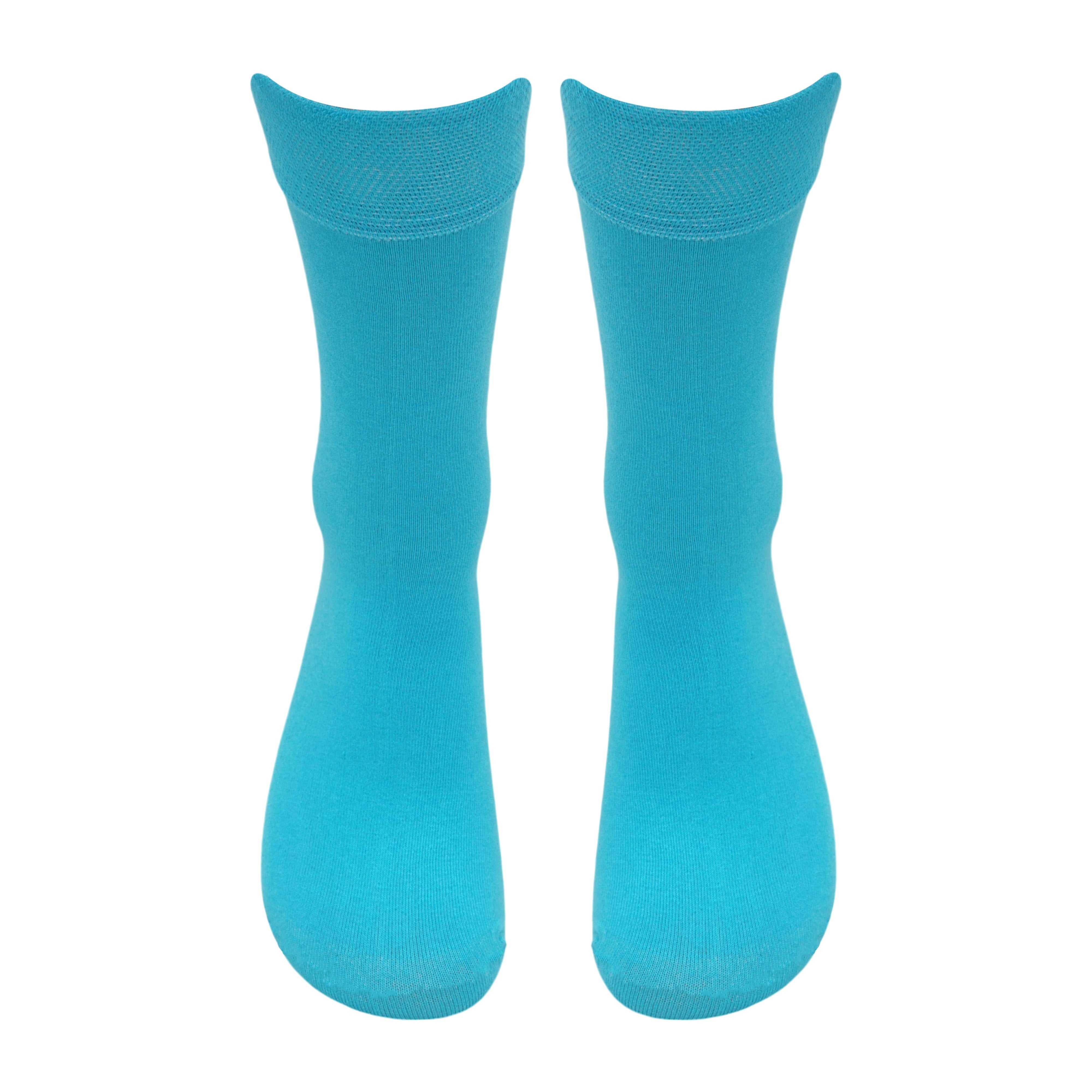 Crew Colourful Luxury Socks Turquoise shade (Pack of 1) 2N - Town Business