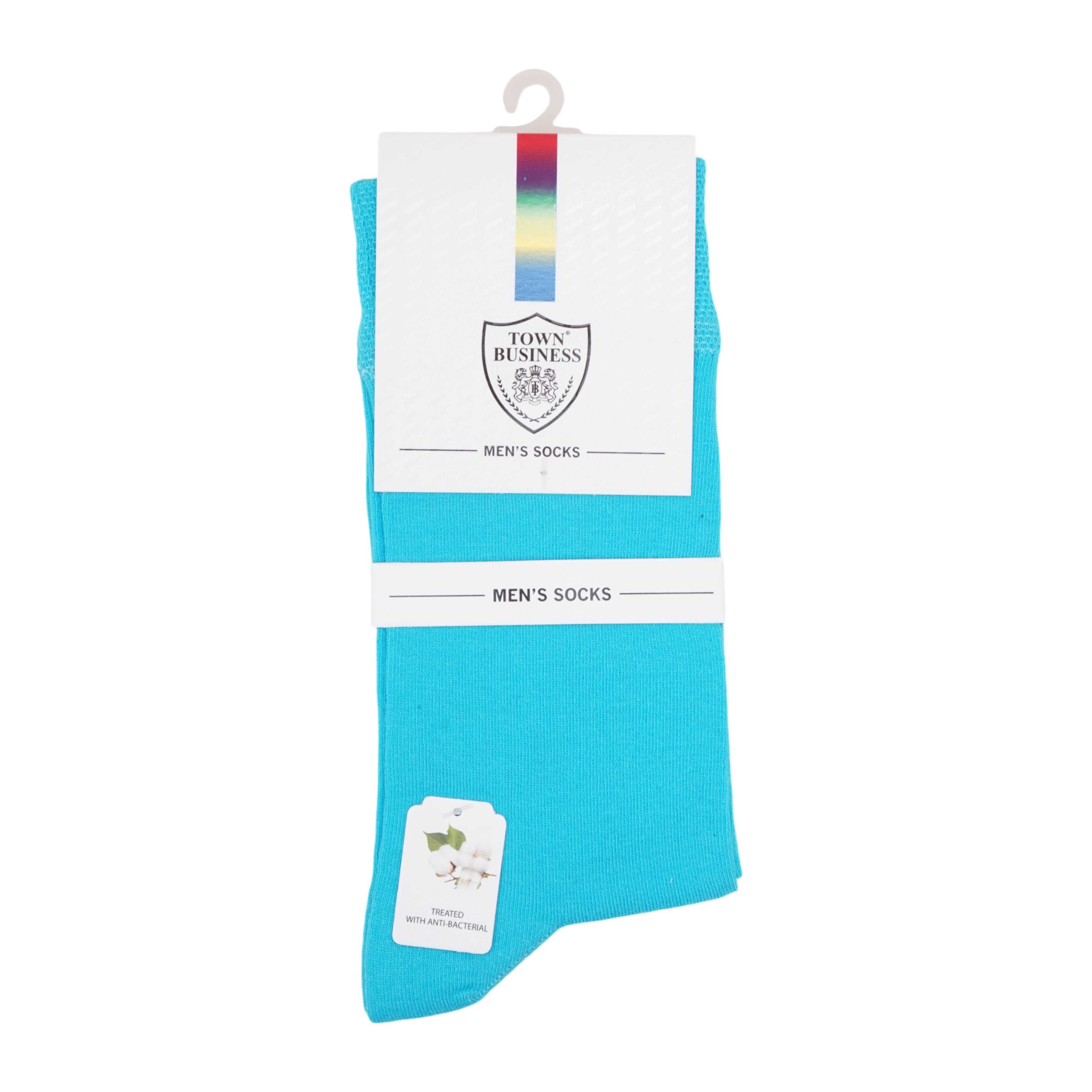 Crew Colourful Luxury Socks Turquoise shade (Pack of 1) 2N - Town Business