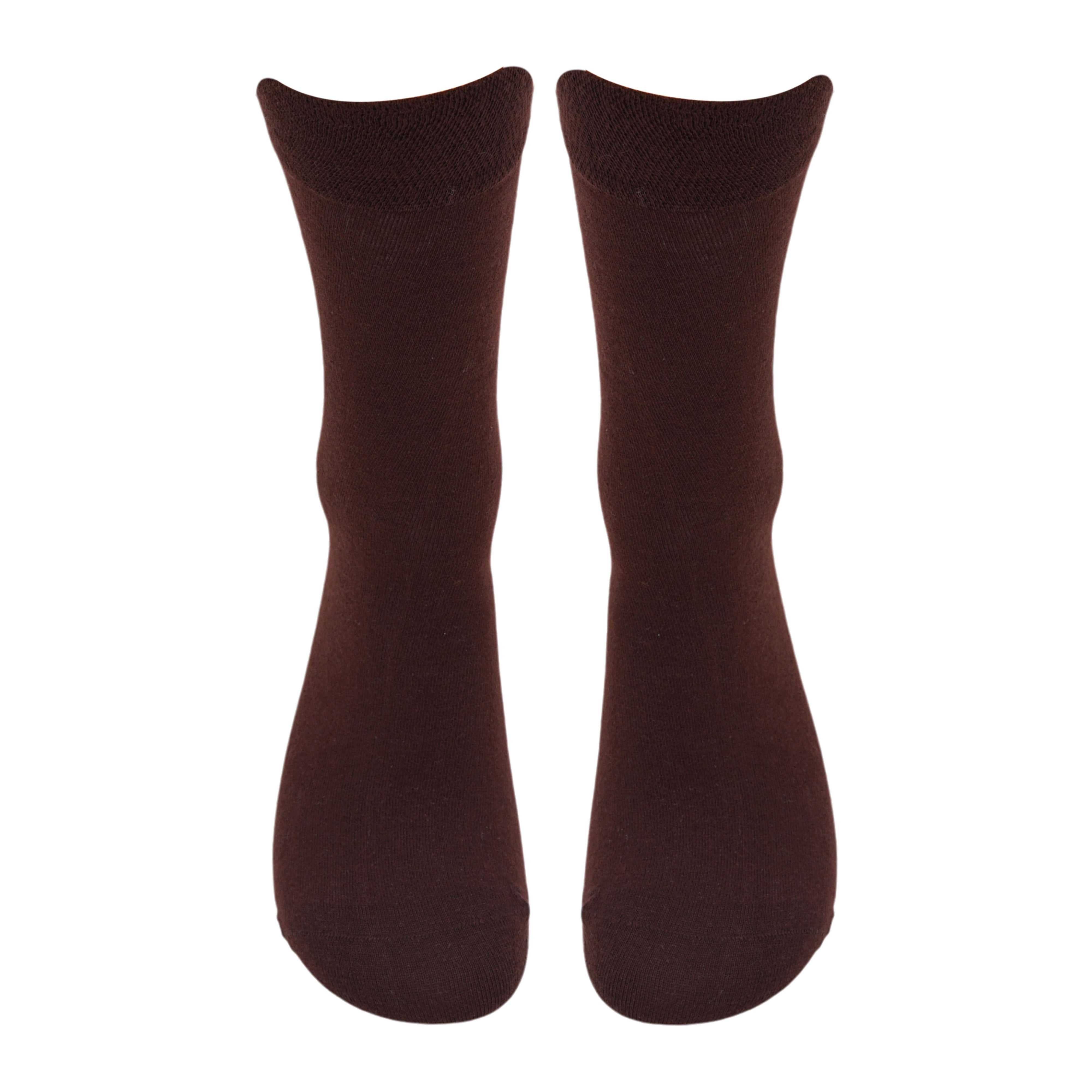 Full Crew Colourful Choclate Brown Socks (Pack of 1) 2N - Town Business