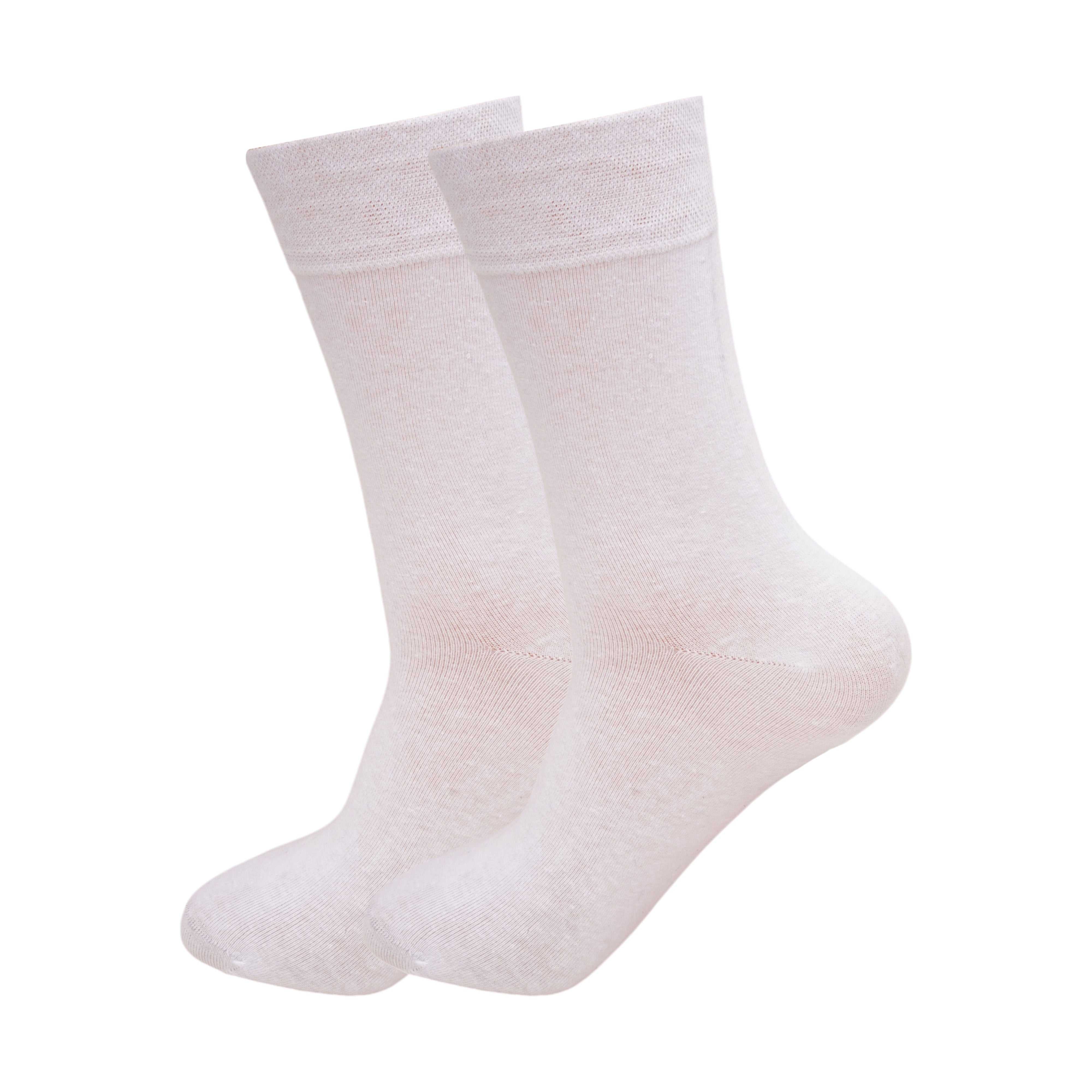 Full Crew Colourful White Socks (Pack of 1) 2N - Town Business