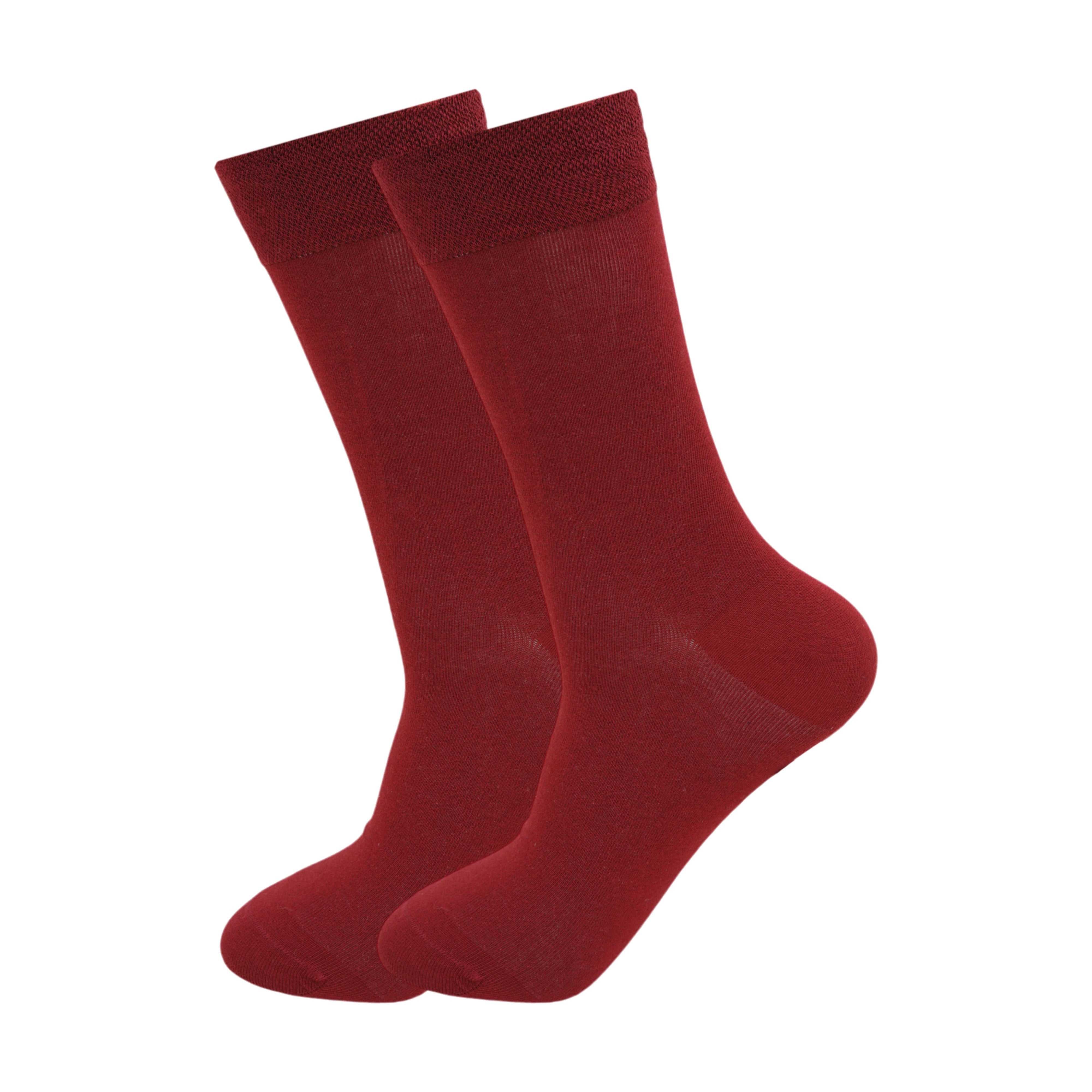 Full Crew Maroon Luxury Socks (Pack of 1) 2N - Town Business