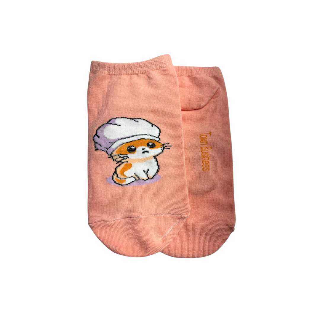 Adorable Cartoon Cat Wearing Socks (Pack Of 1) 2N - Town Business