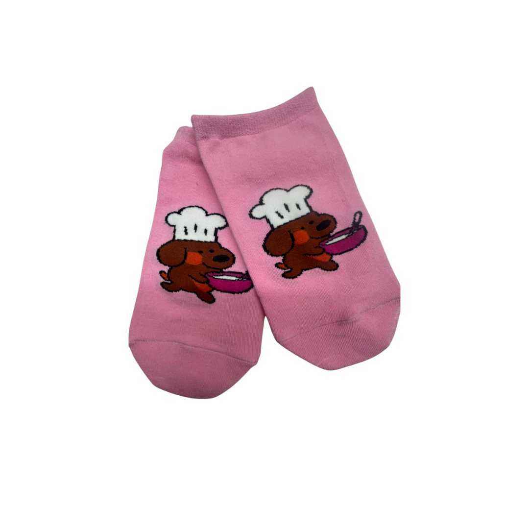 Adorable Cartoon Dog Wearing Chef,s hat Socks Pack of 1 (2N) - Town Business
